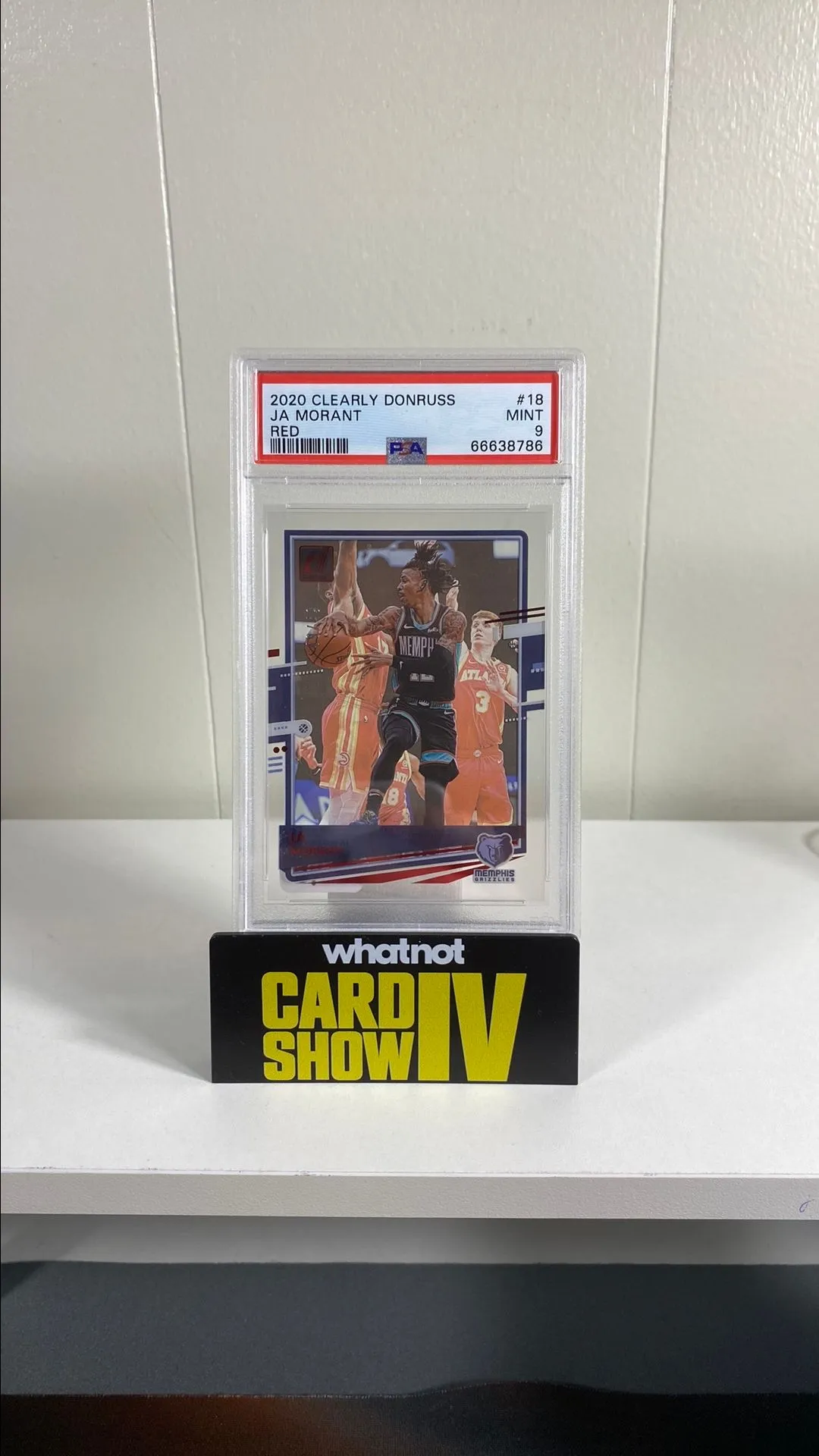 Product image for 2020 Panini Clearly Donruss Ja Morant 18 Red PSA MINT 9