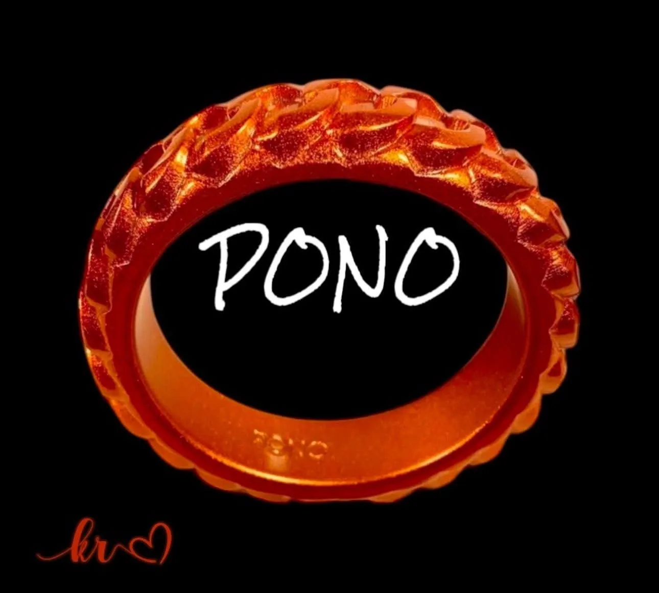 Product image for Chain Reaction: Vintage PONO Resin Copper Bracelet for the Bold 3” Opening 11” Circumference 1” Wide