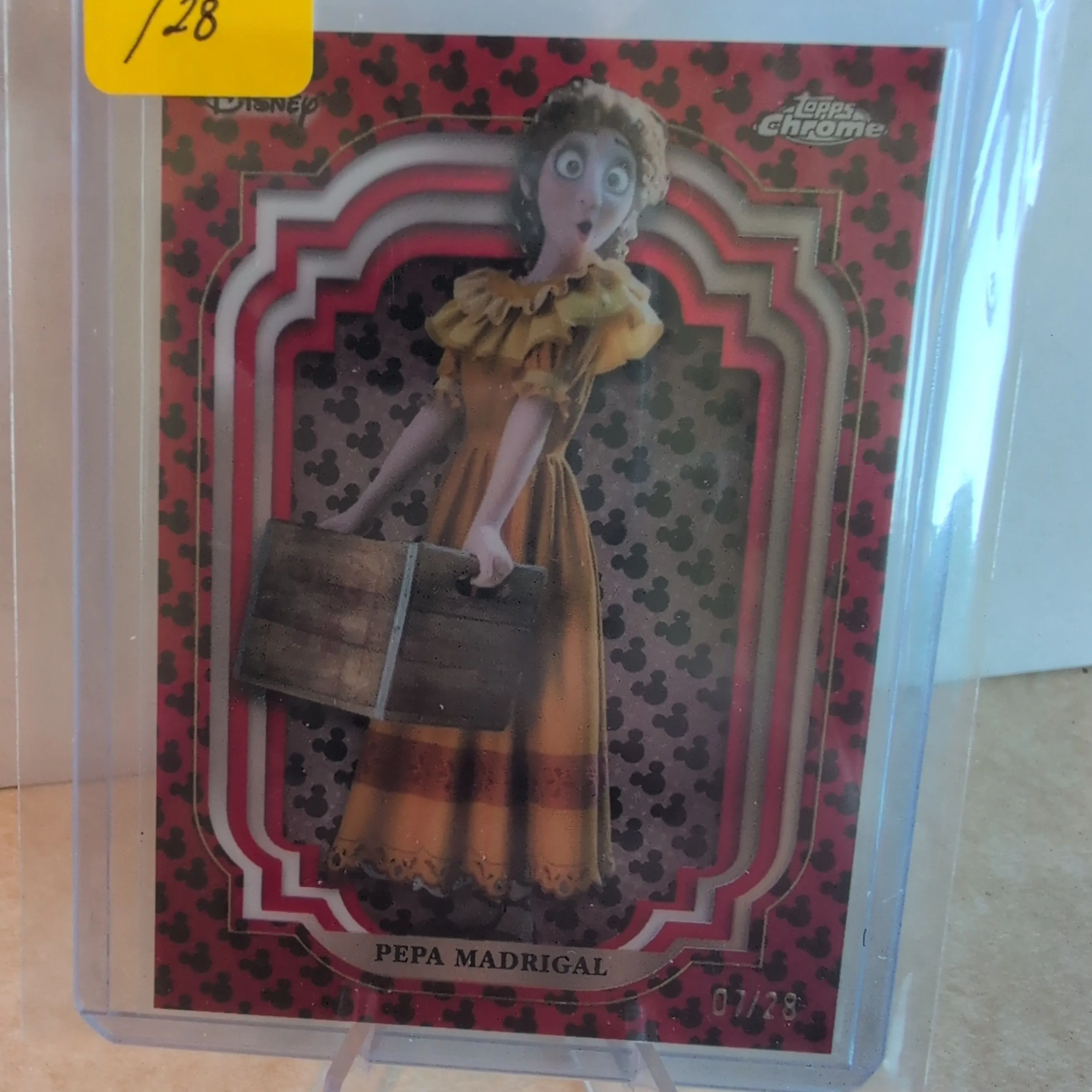 Product image for Pepa Madrigal 2024 Topps Chrome Disney Red & Black Refractor 7/28