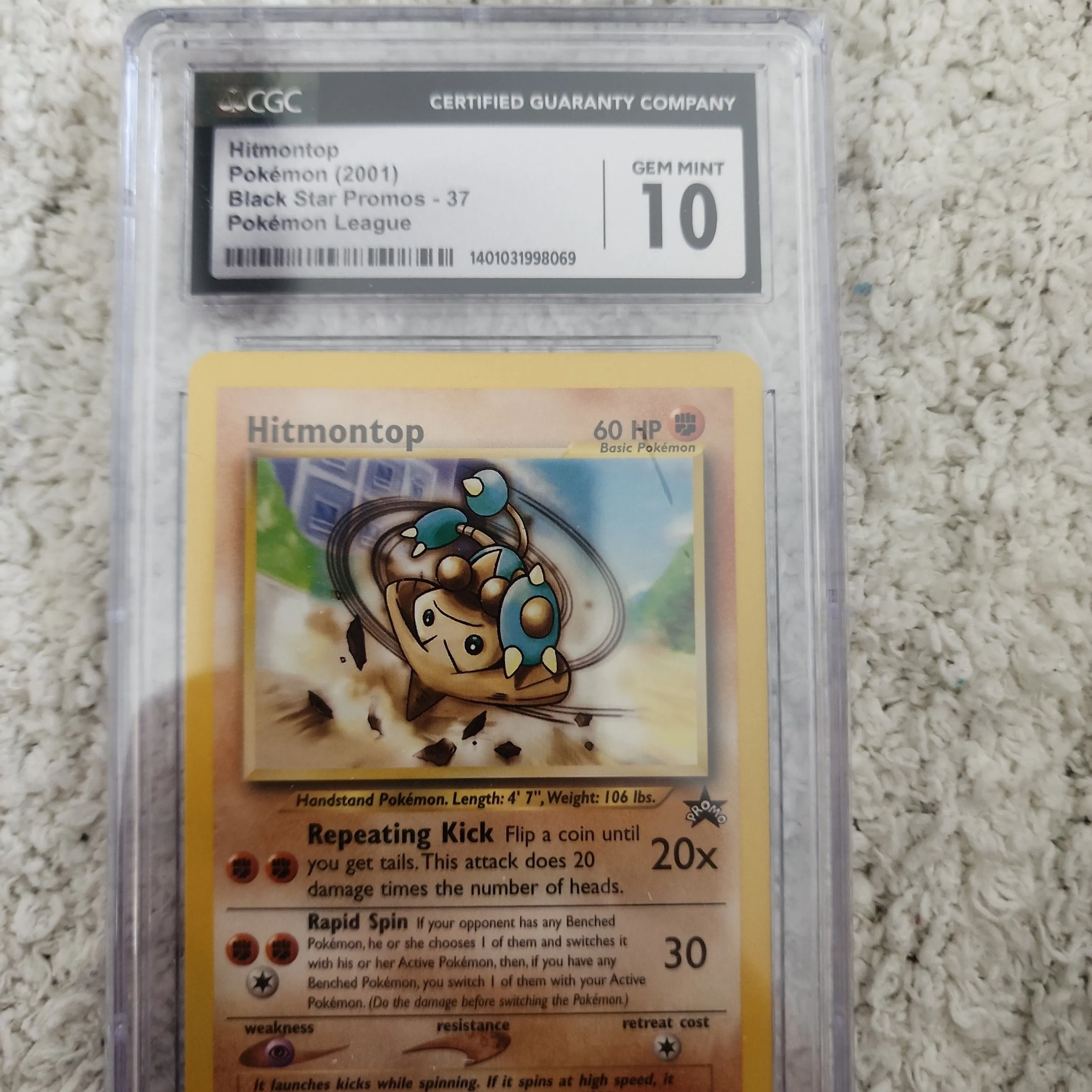Product image for HITMONTOP POKEMON BLACK STAR PROMO 37 CGC 10