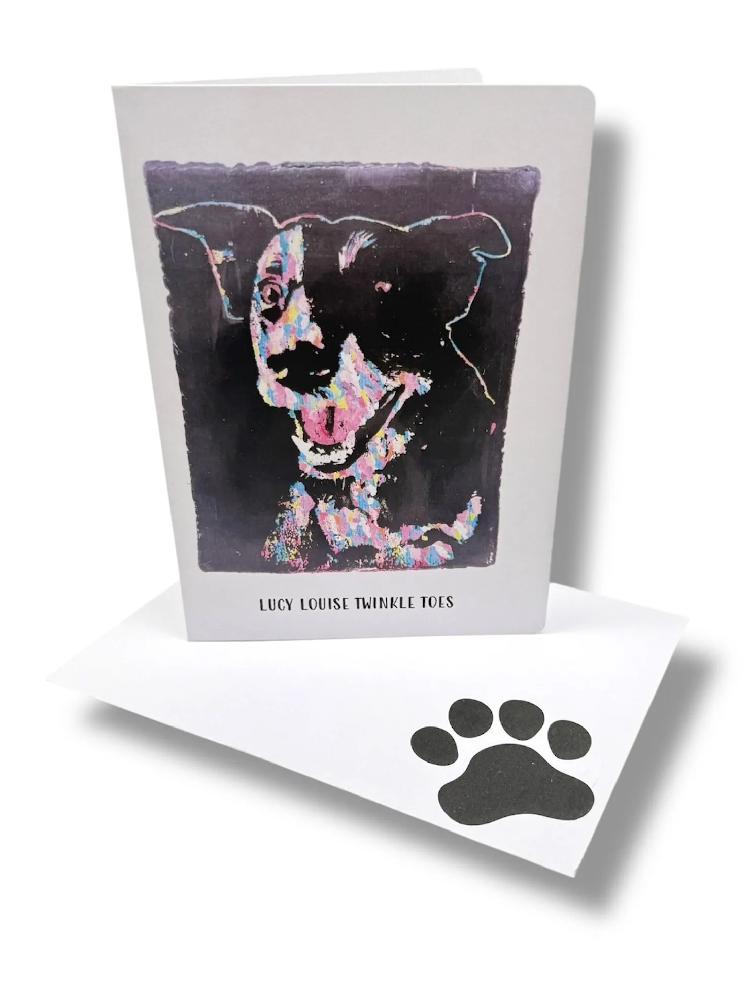 Product image for Custom Pet Portrait Printed Blank Greeting Card