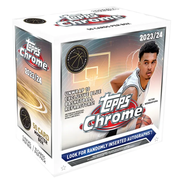 Product image for 23-24 TOPPS CHROME BASKETBALL MONSTER BOX 