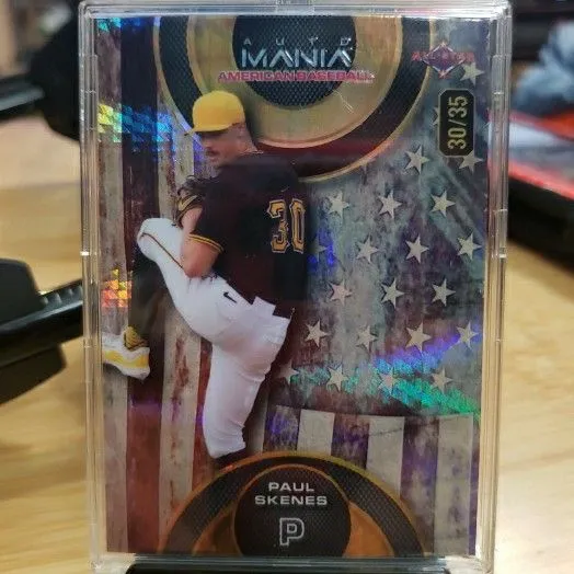Product image for PAUL SKENES Rookie Wild Card Auto Mania All Star #d 30/35  Error Card