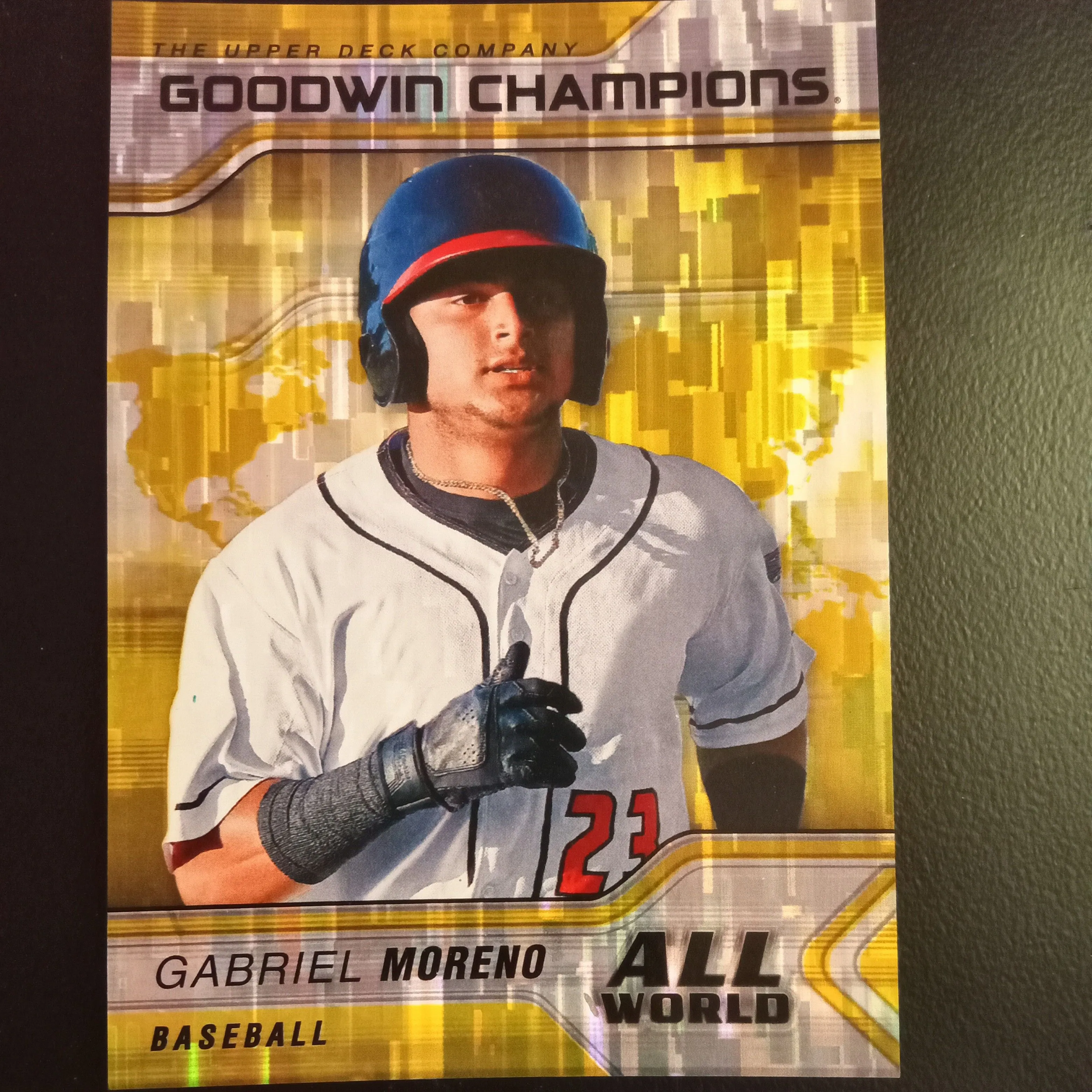 Product image for Gabriel Moreno gold all world card