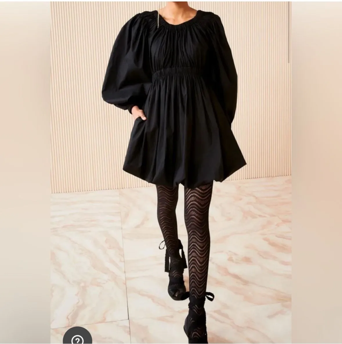 Product image for 2 NWT 395.00 ULLA JOHNSON MARTINI BLACK DRESS SIZE 6 DEFINITELY OVERSIZED