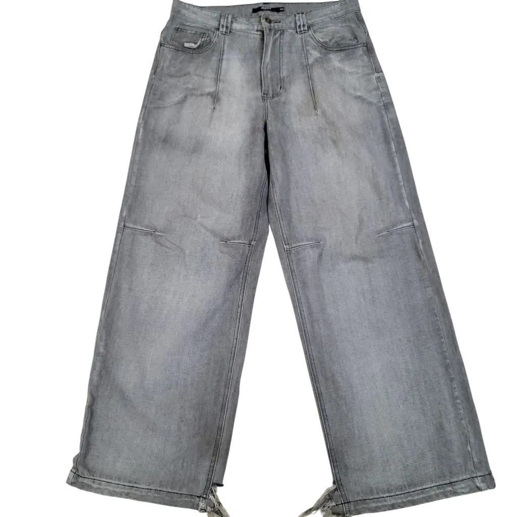 Product image for Jaded London Men's Distressed Oversized Wide-Leg Jeans Size 32 Inseam 31"