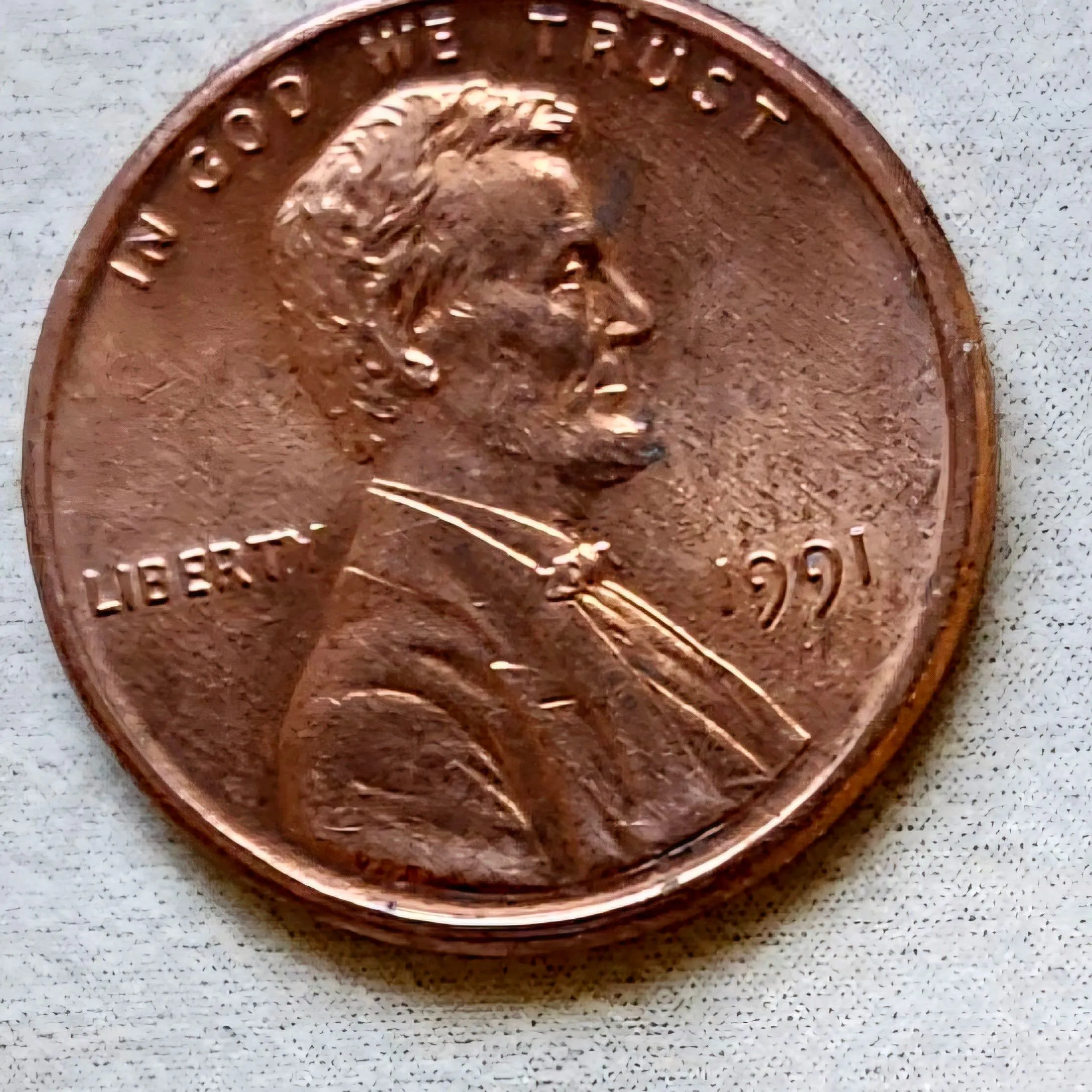 Product image for 1991 no mint mark usa Lincoln memorial cent