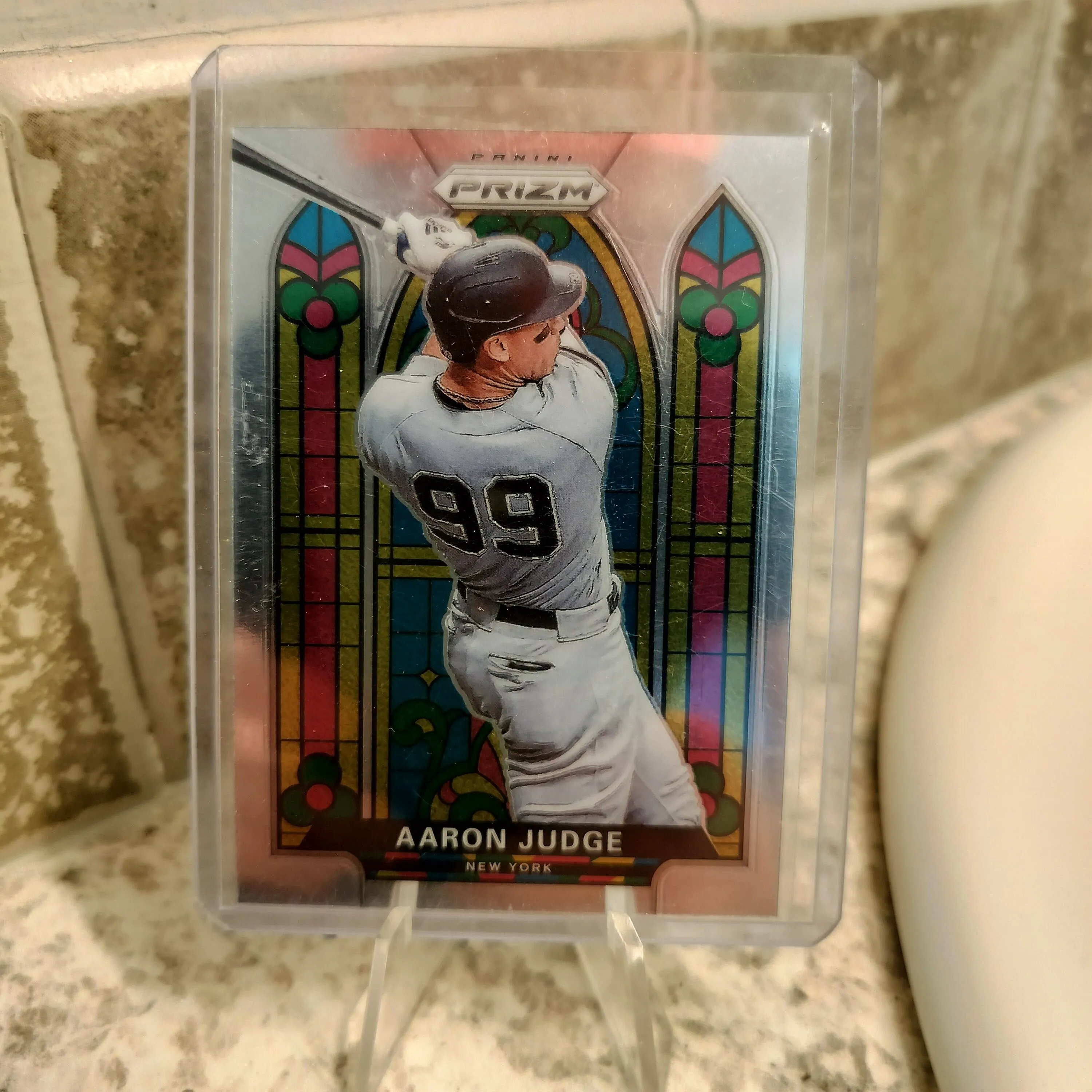 Product image for 2021 Panini Prizm - Stained Glass Aaron Judge #SG-5 Silver Prizm