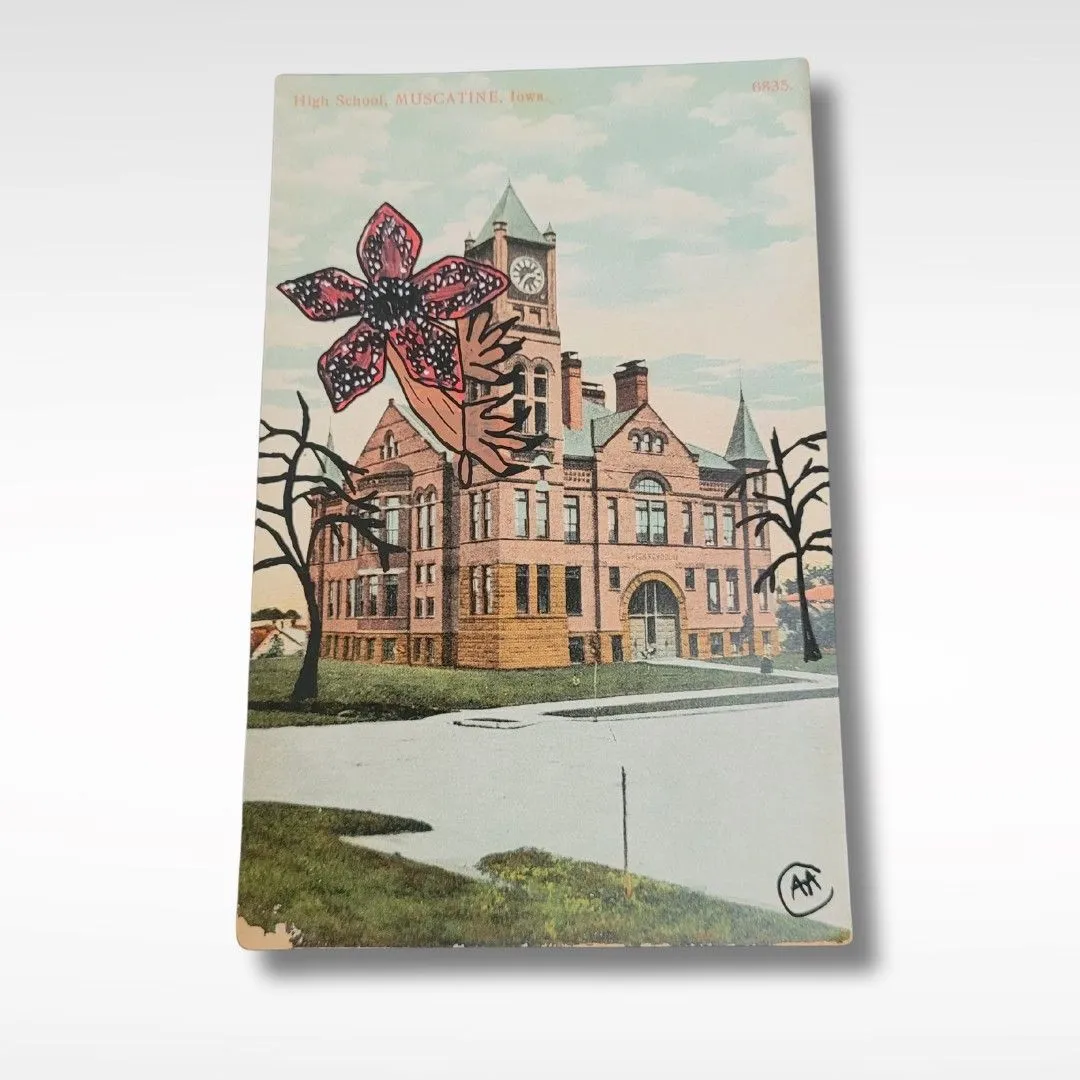 Product image for Handmade - Demogorgon Altered Postcard