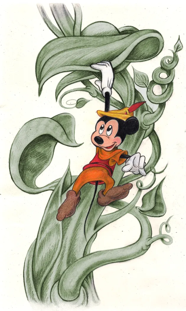 Product image for "Mickey and the Beanstalk" Signed Print