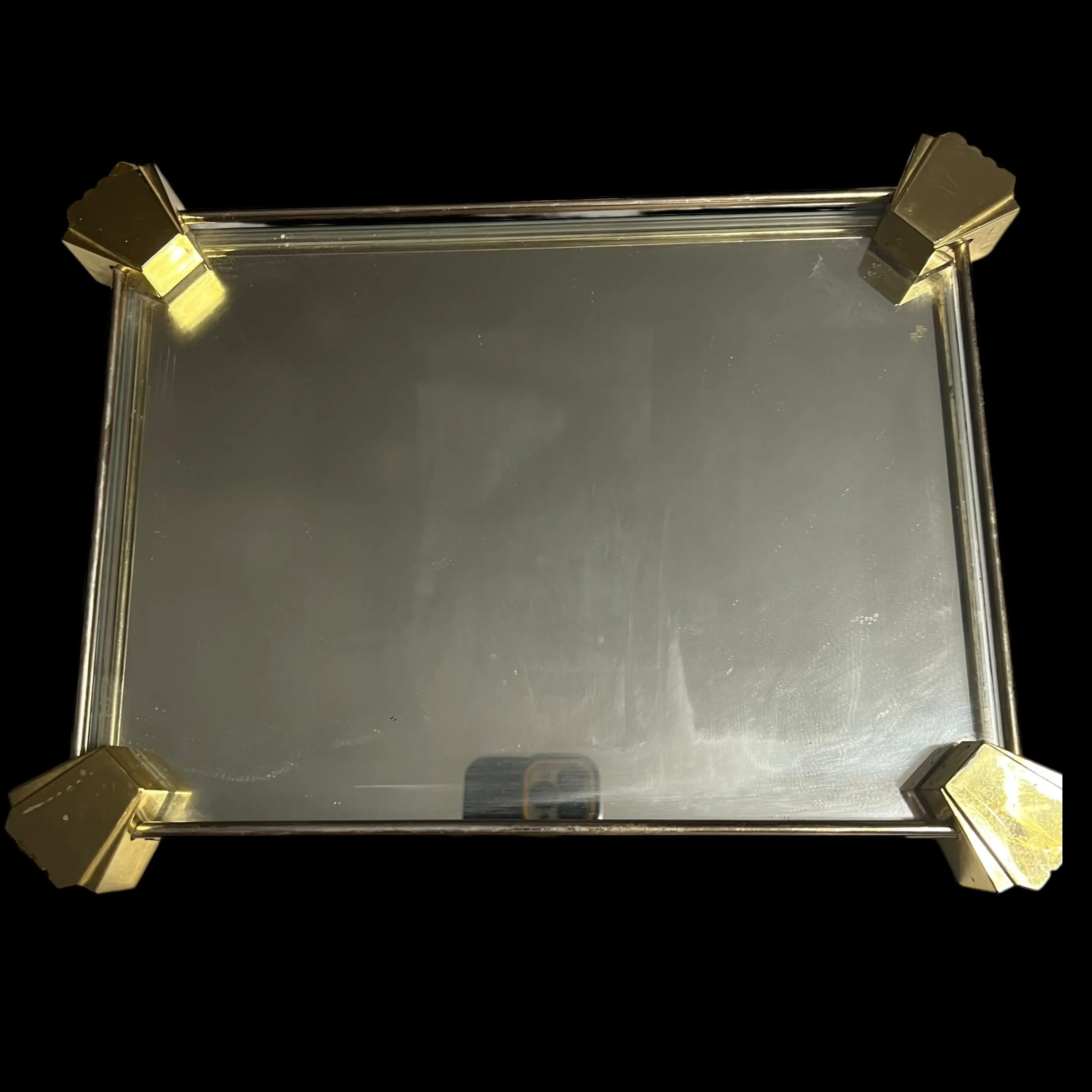 Product image for 230 art deco style vanity mirror 12" x 9" x 1.25"