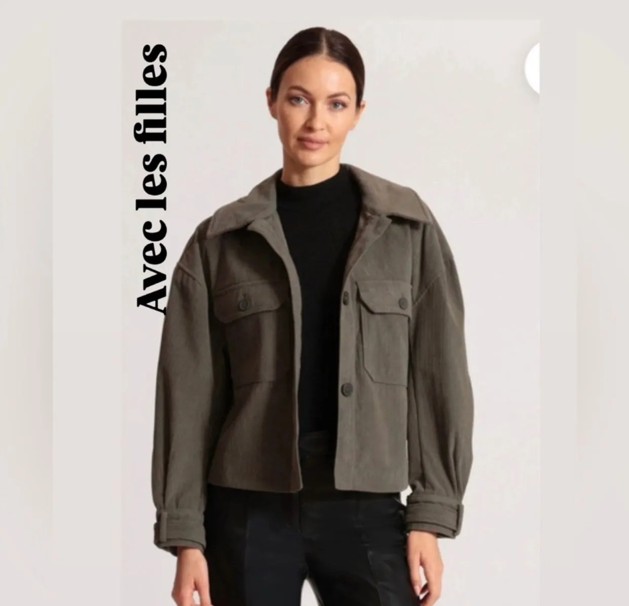 Product image for Avec Les Filles Oversized Green Corduroy Jacket *SIZE: S