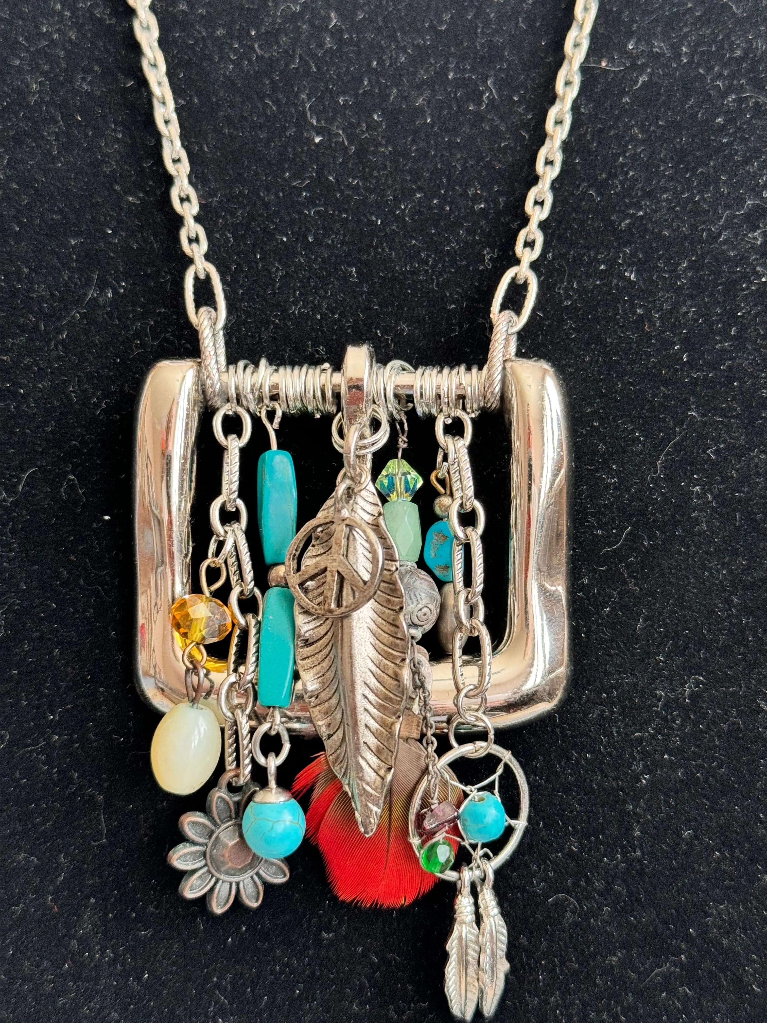 Product image for 1.  Handcrafted SW Boho Buckle Necklace