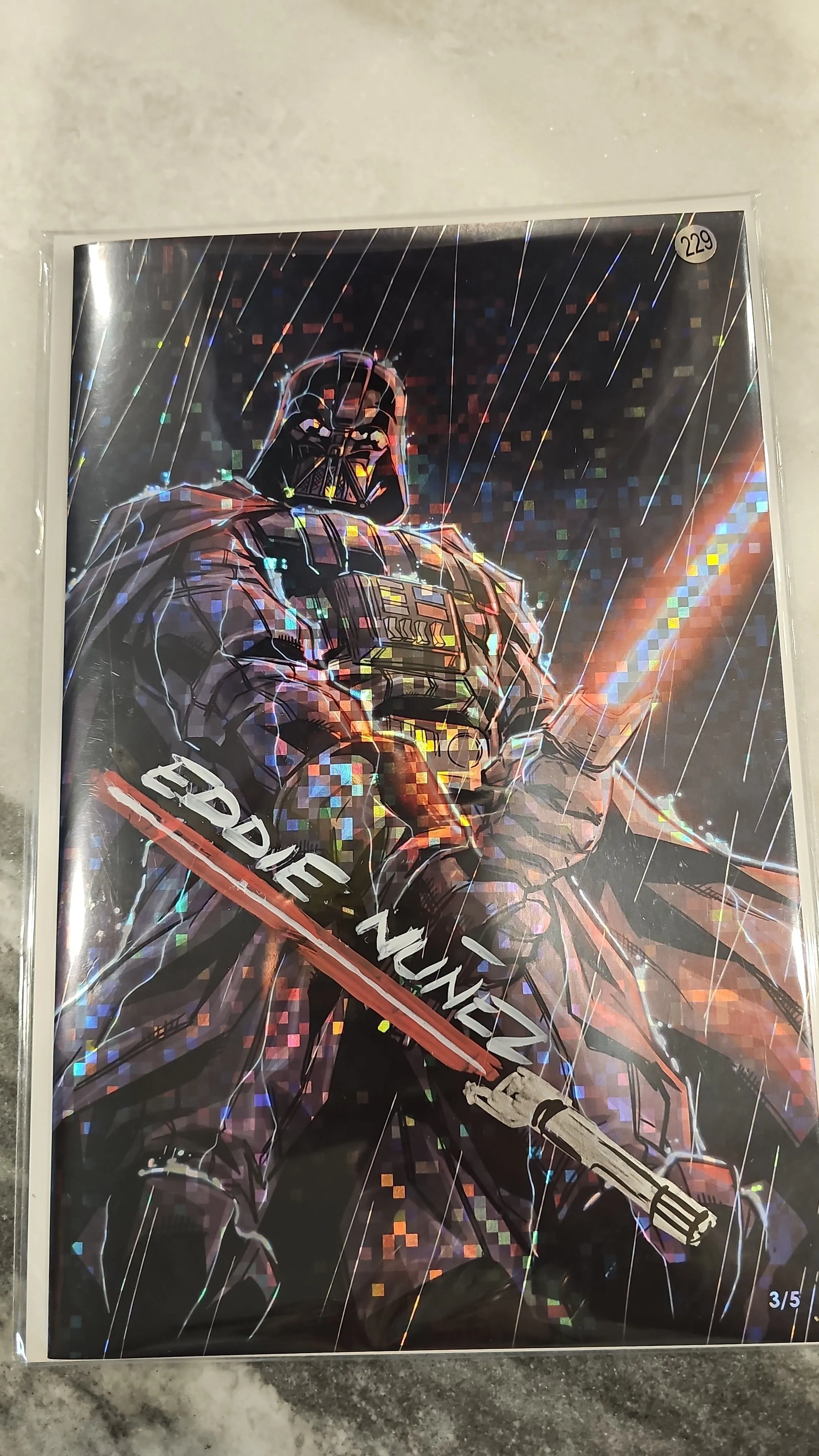 Product image for Limited Edition Darth Vader Sketch Book Signed by Eddie Nunez