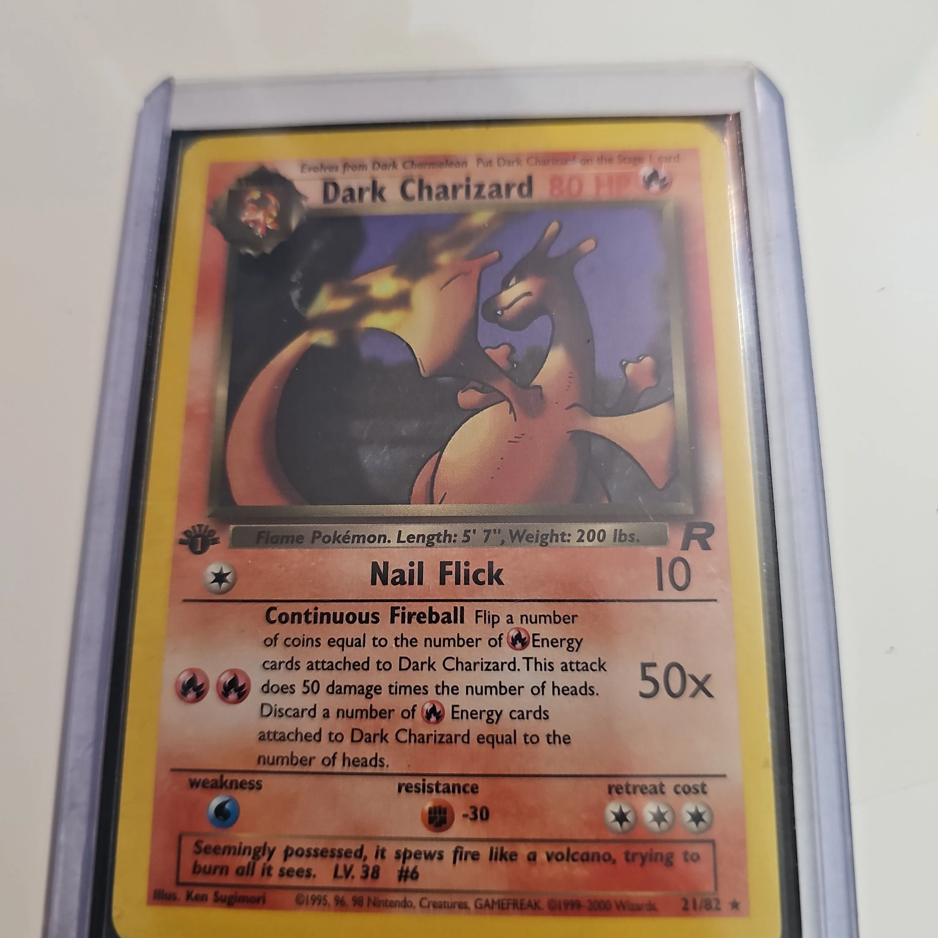 Product image for 1st Edition Dark Charizard 21/82 Team Rocket Regular Pokemon TCG 21/82