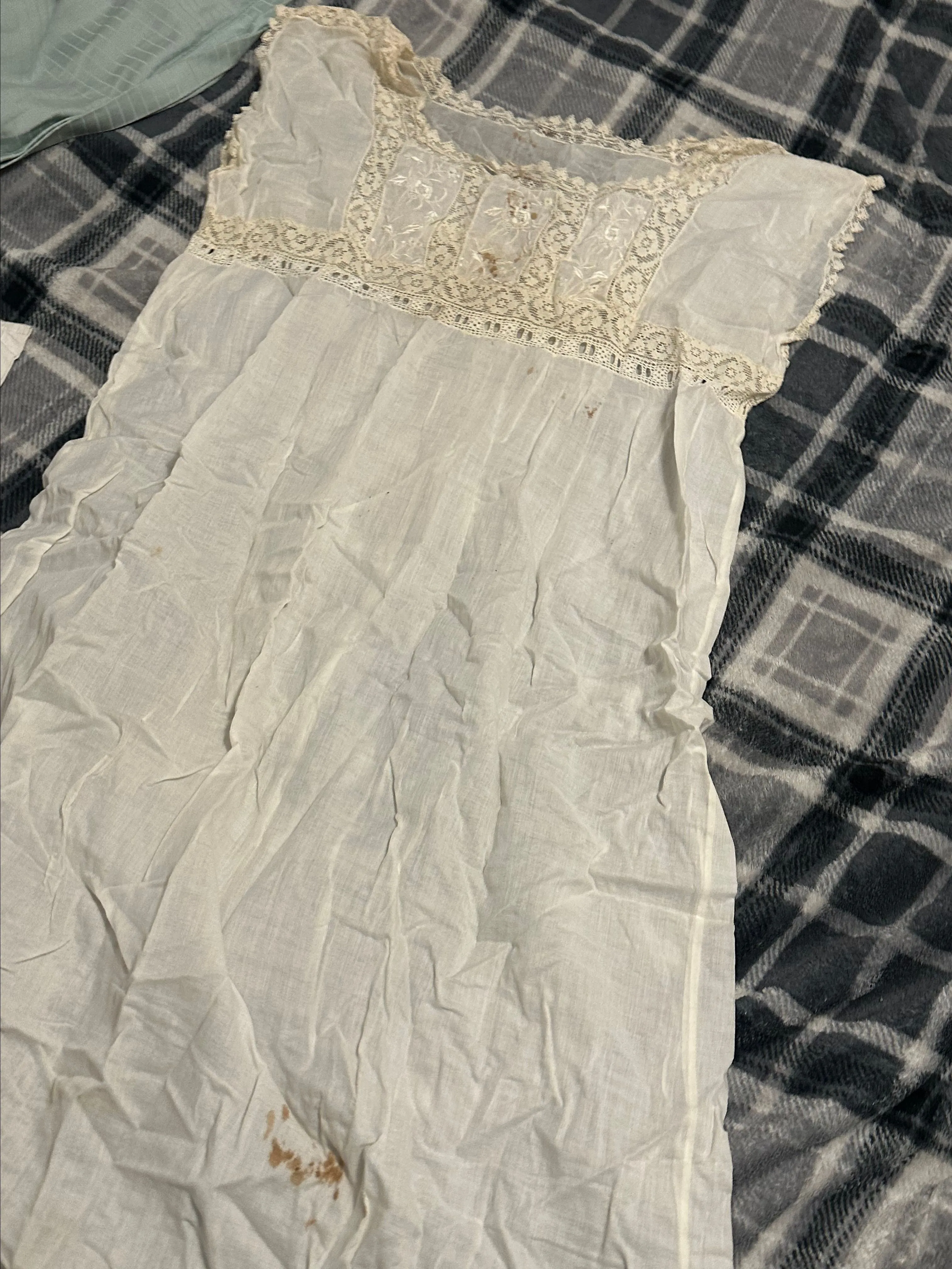 Product image for Victorian lace and cotton nightgown