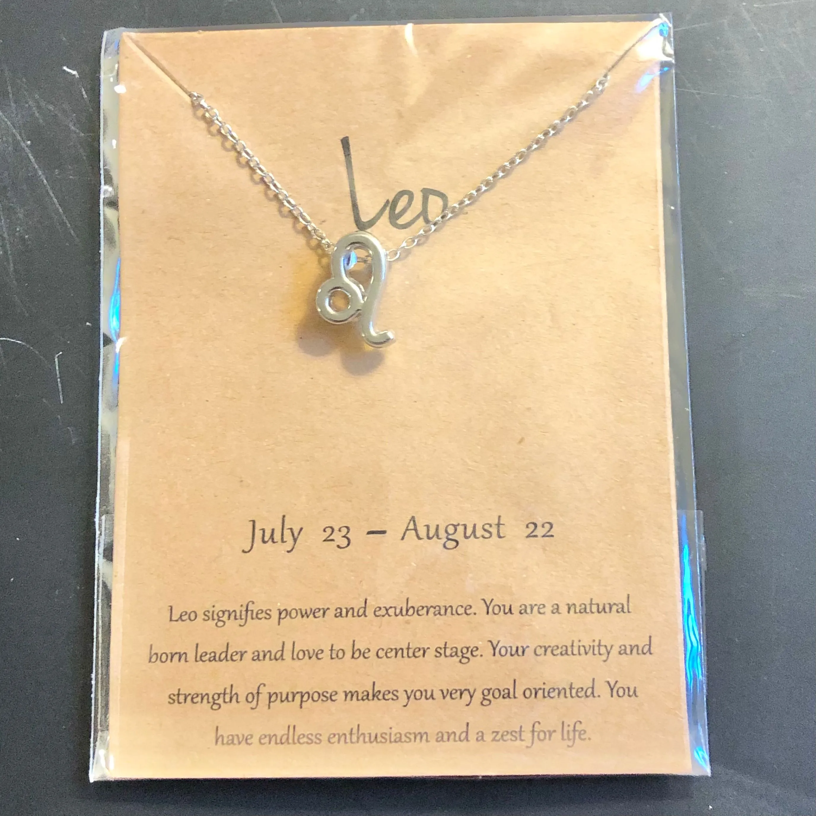 Product image for Zodiac Necklace LEO silver tone