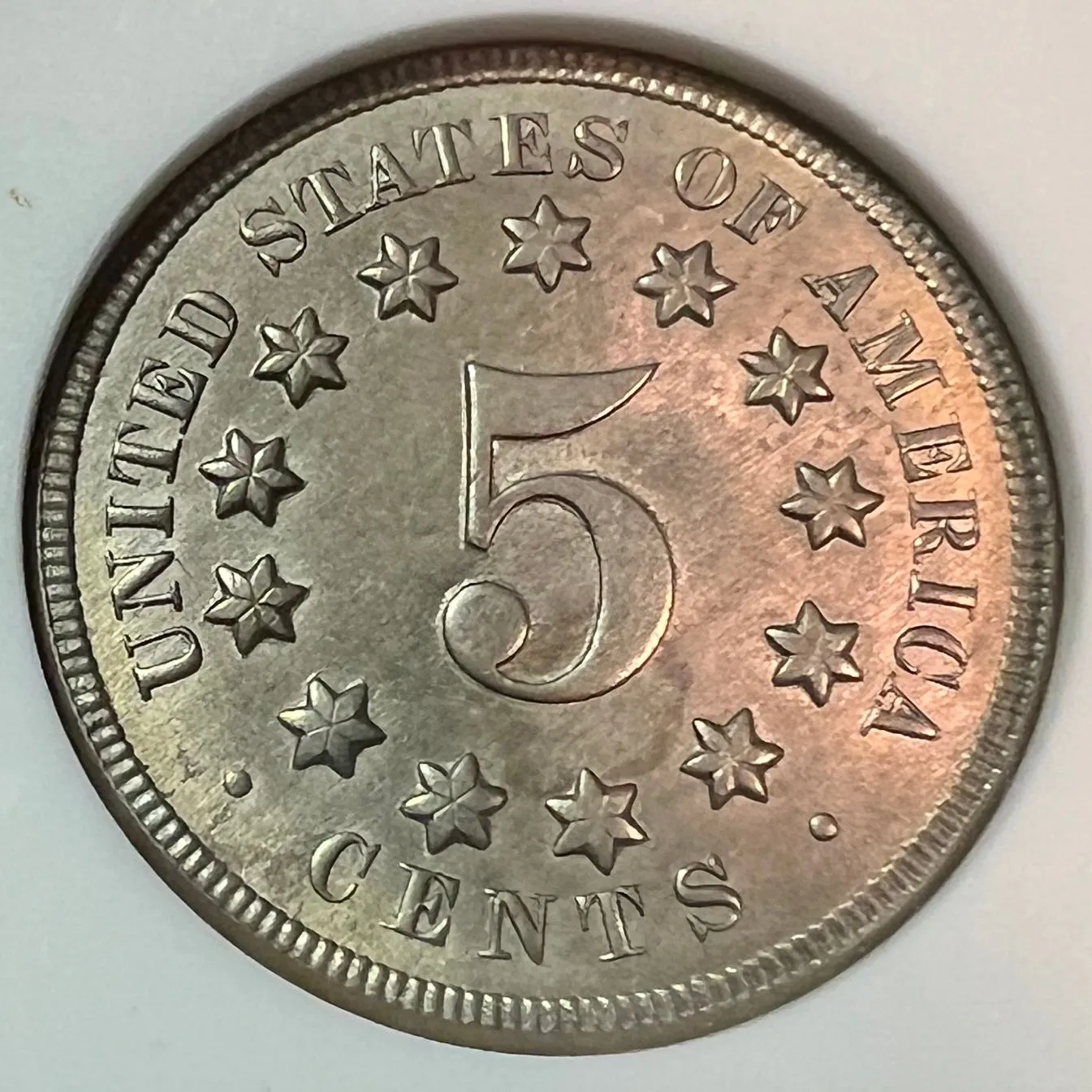 Product image for 1868 MS63 5C Shield Nickel