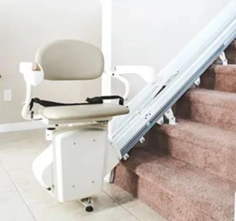 Product image for Harmar Pinnacle SL600FRLH stair lift and includes the optional folding rail.   350lbs capacity   MSR