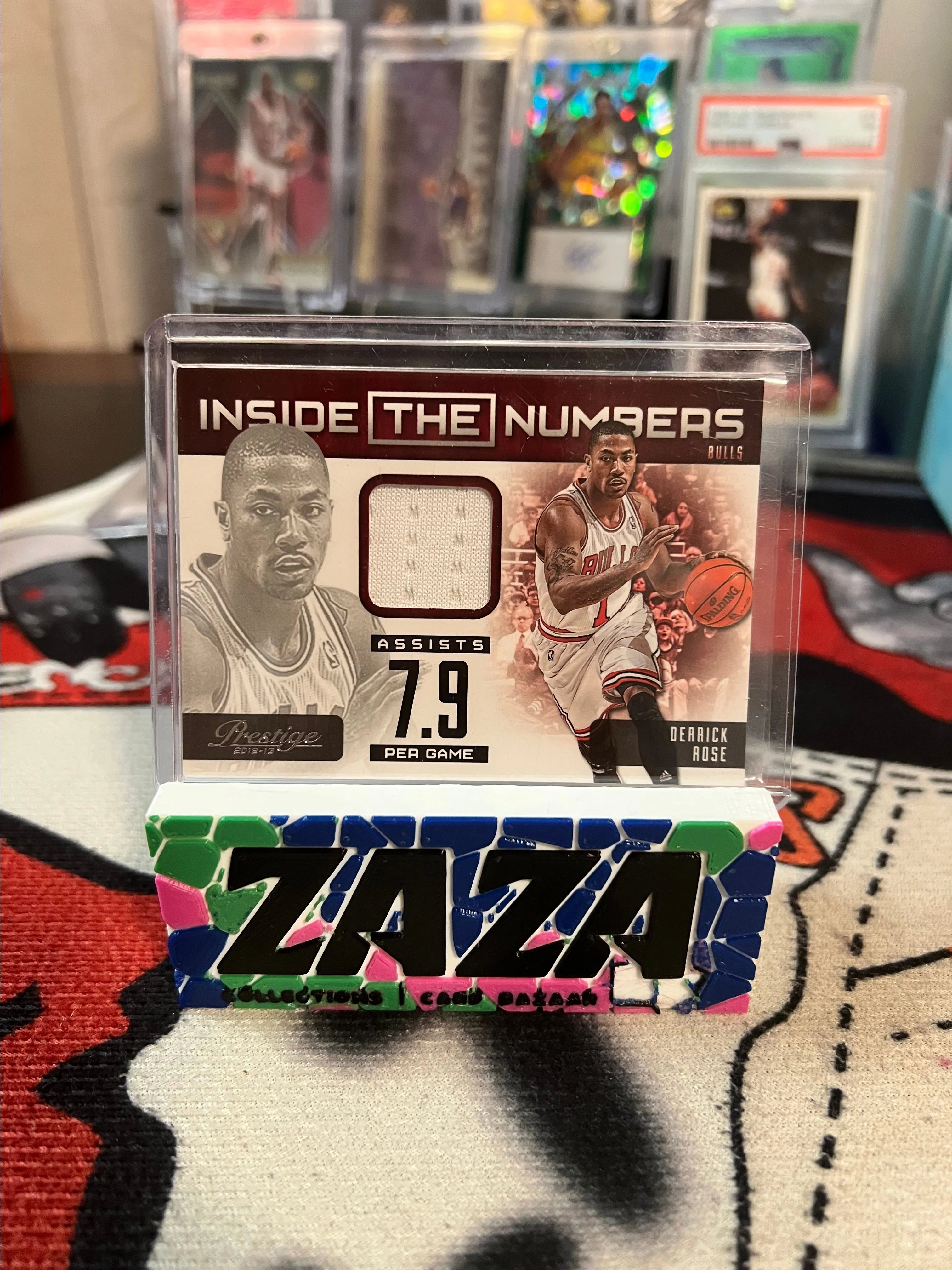 Product image for 2012-13 Prestige - Inside the Numbers Materials Game Worn Derrick Rose #21 (MEM)