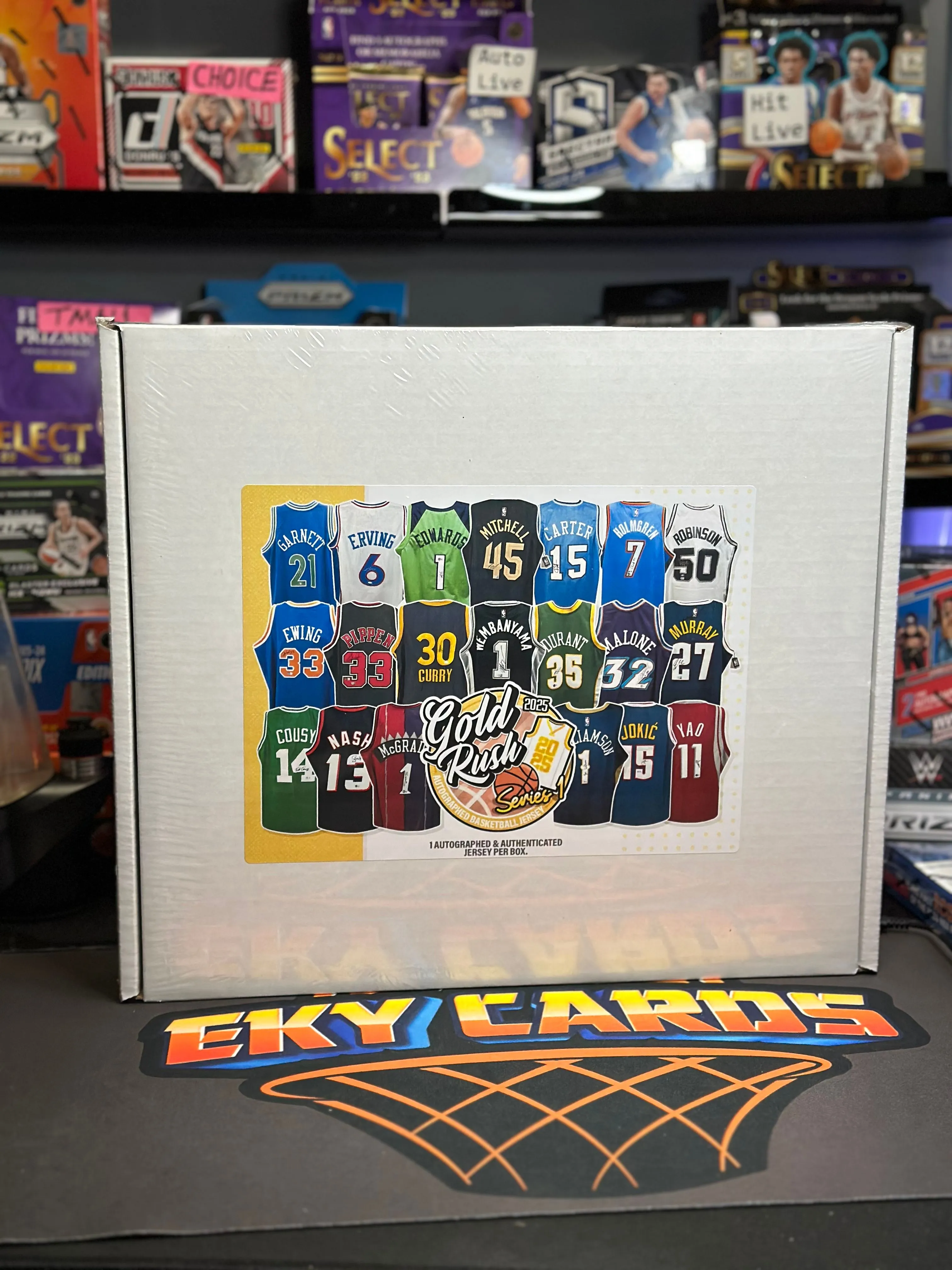 Product image for 1 2025 Gold Rush Autographed Basketball Jersey(Free Gail Goodrich Autographed Jersey with purchase!)