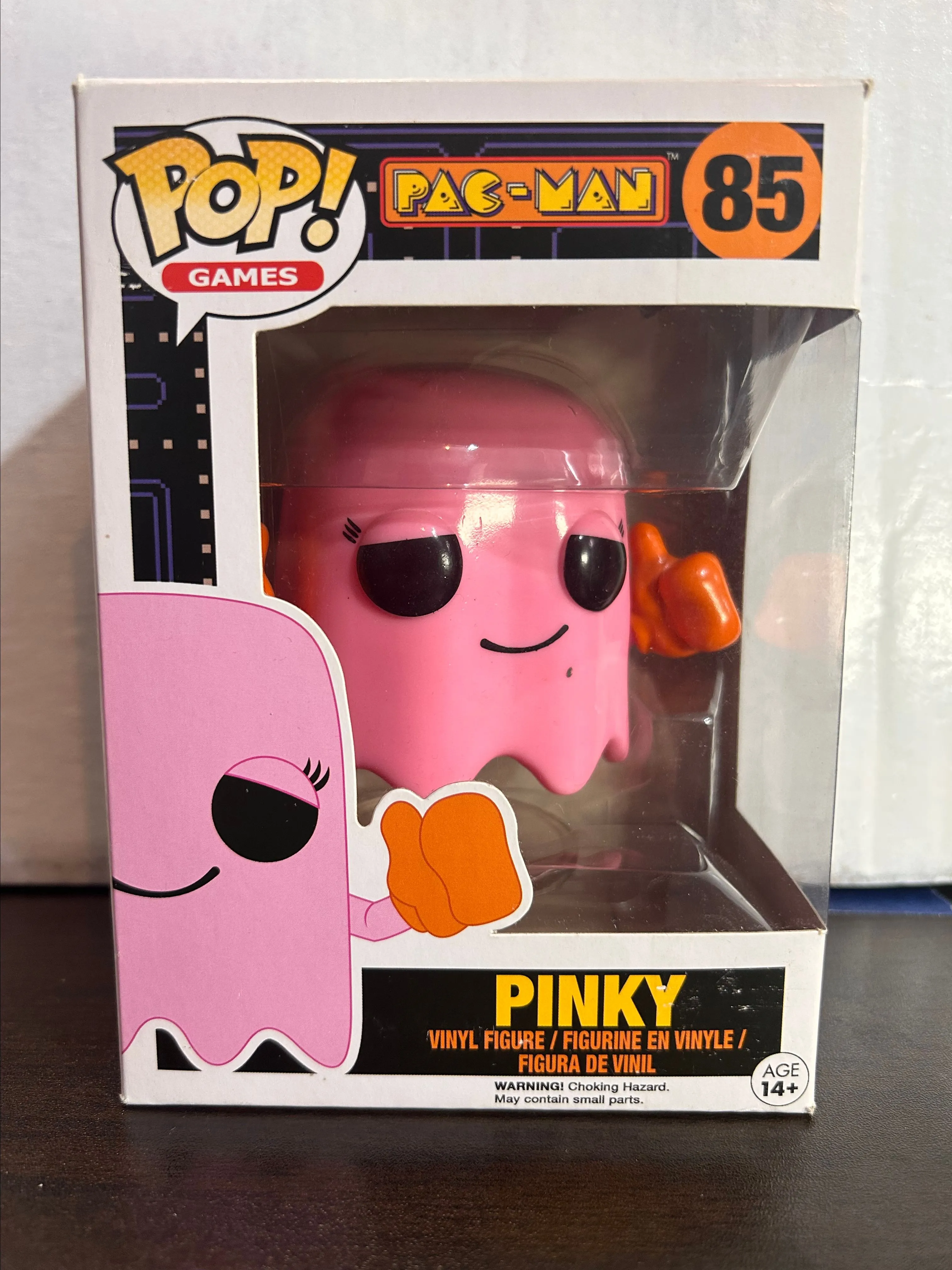 Product image for Pinky Pac-Man Games Vaulted Funko Pop 85 With Protector