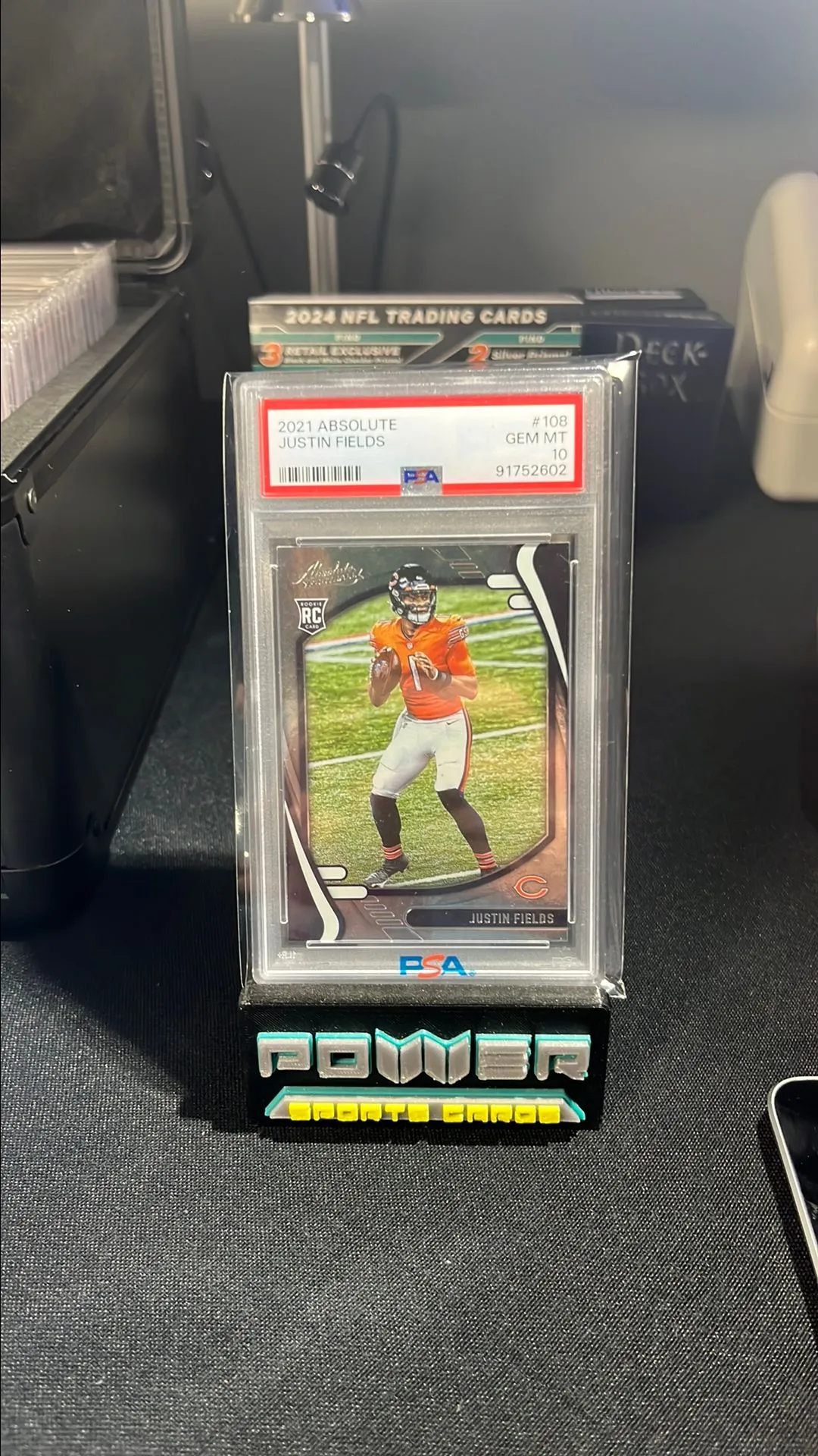 Product image for 2021 Panini Absolute Justin Fields 108  PSA GEM MT 10