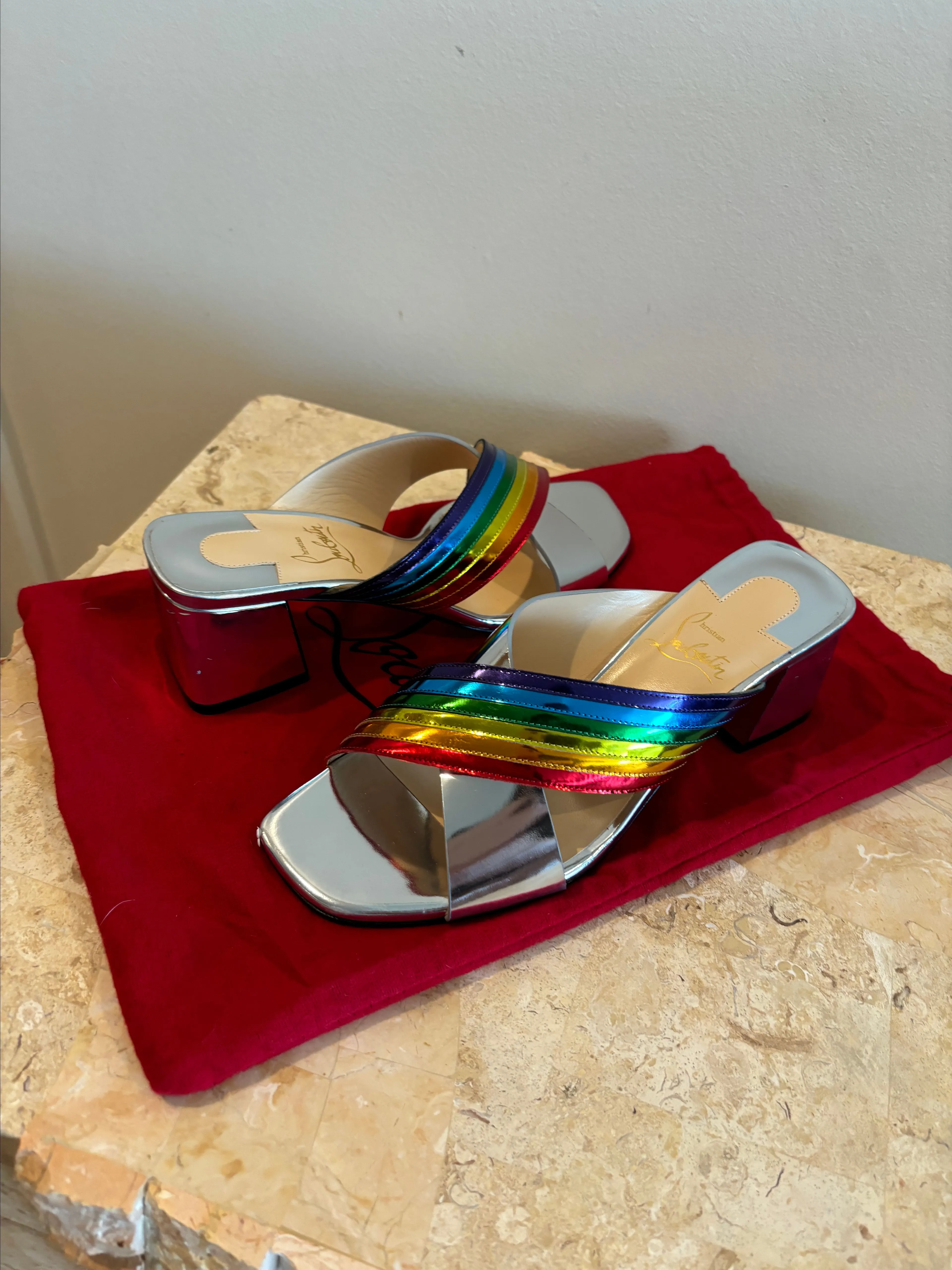Product image for Christian Louboutin mules heels new 37