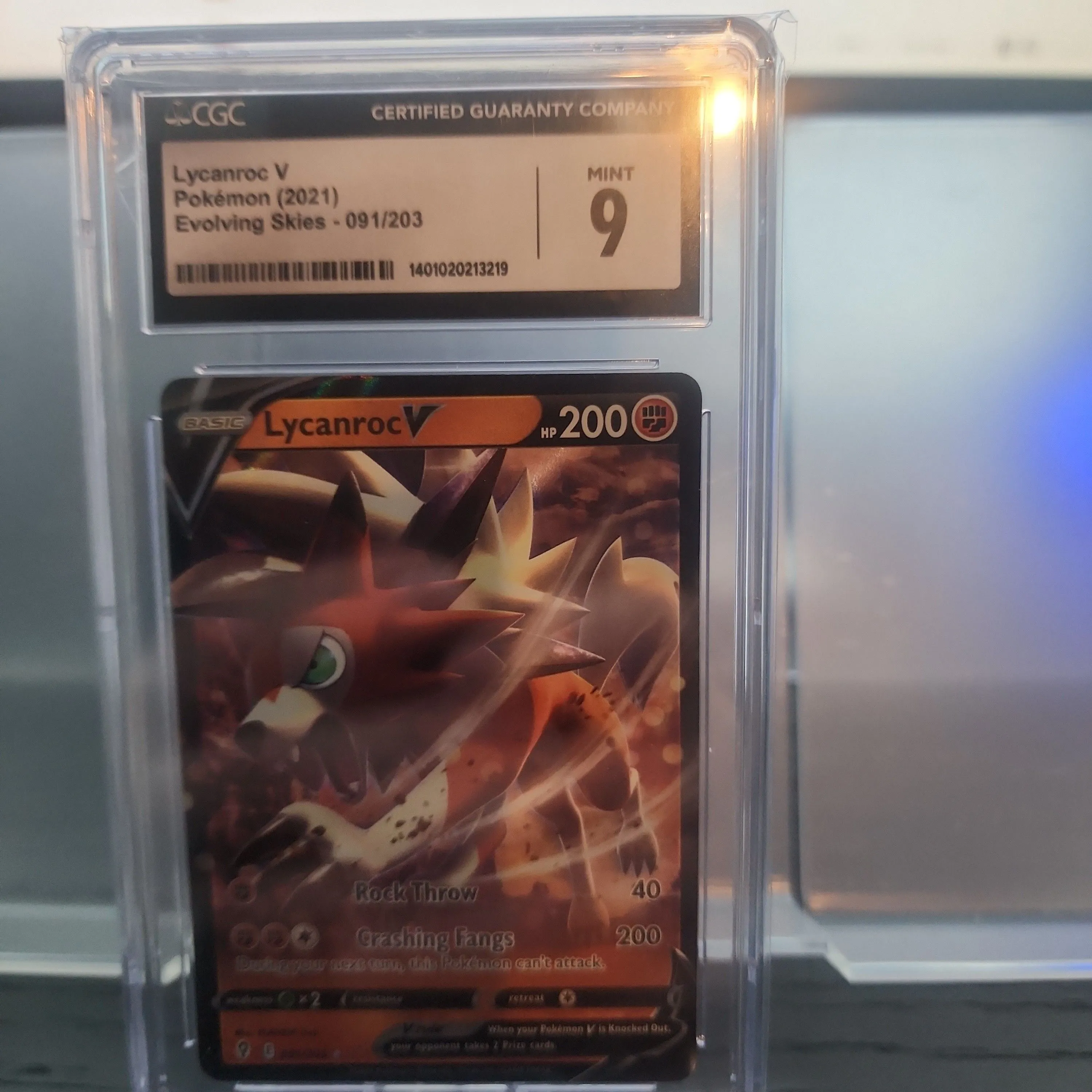 Product image for LYCANROC V EVOLVING SKIES CGC 9