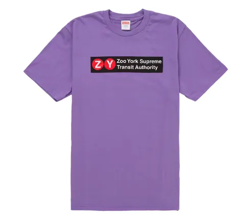 Product image for Supreme x Zooyork Transit Tee Purple - size M, L, XL, XXL