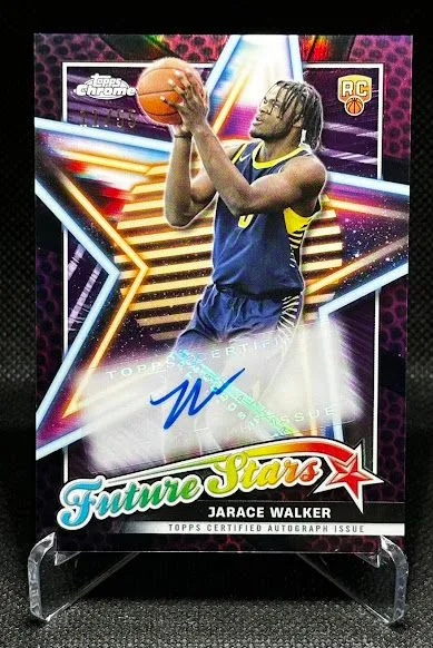 Product image for 2023-24 Topps Chrome Jarace Walker Auto 11/55 RC Purple Indiana Pacers