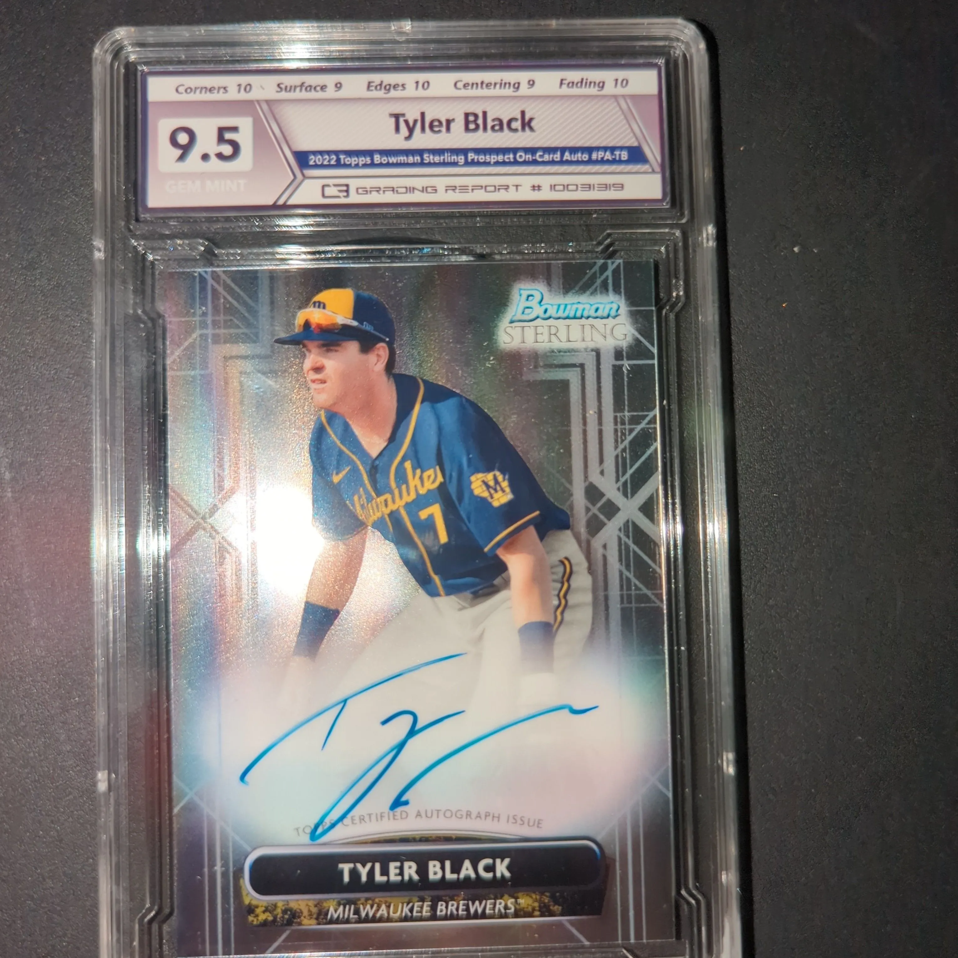 Product image for Tyler Black Graded On Card Auto