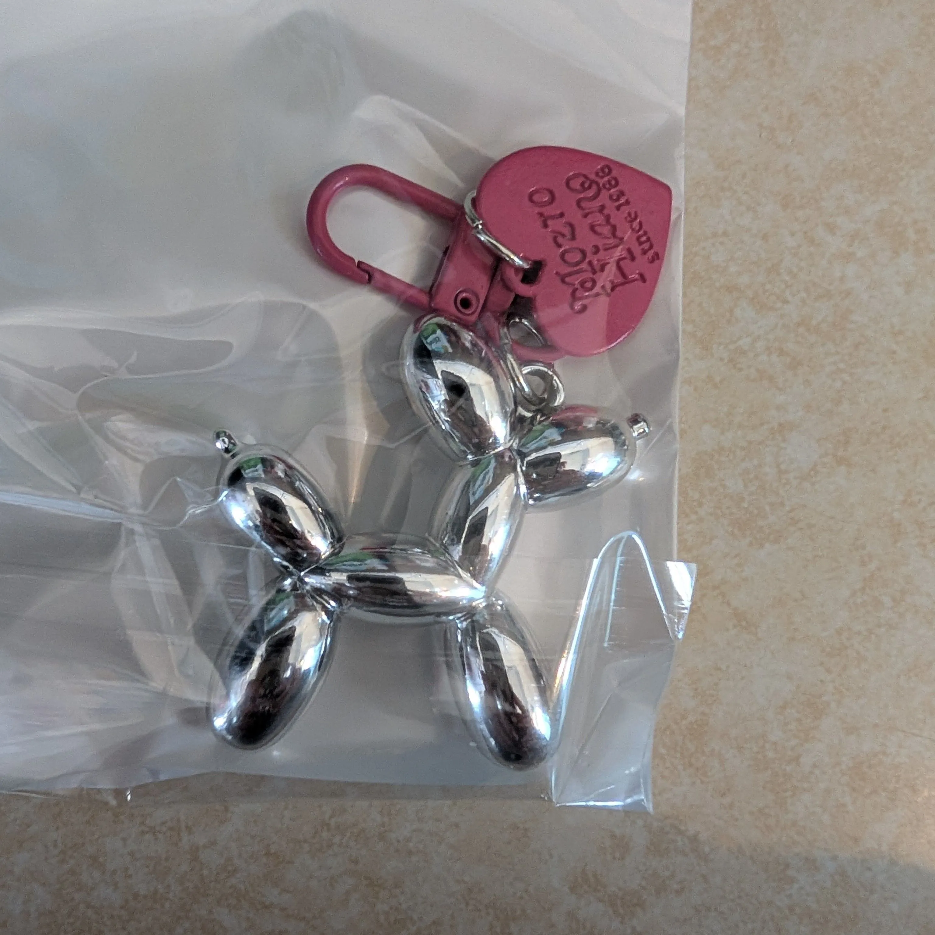 Product image for silver balloon dog charm