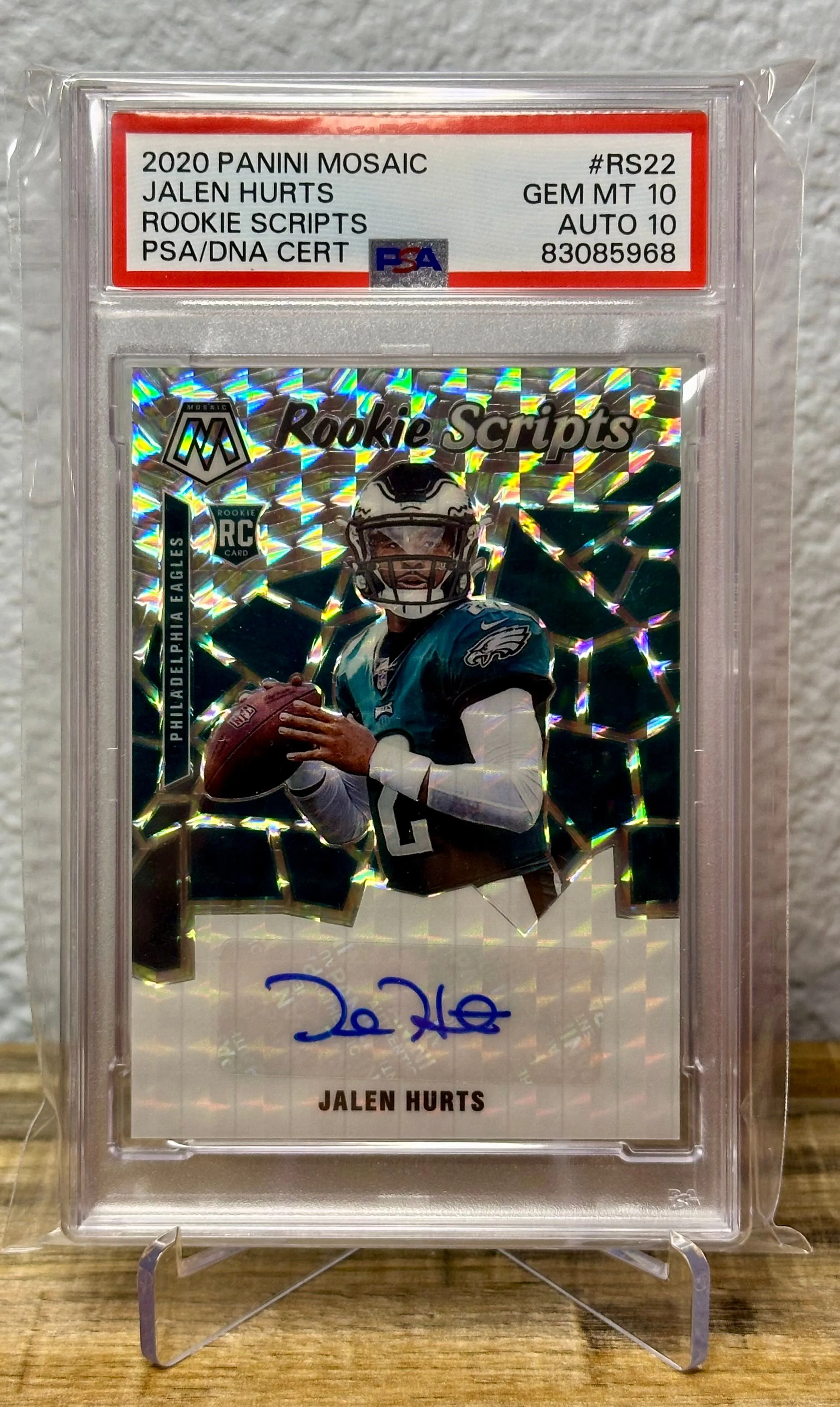 2020 Jalen Hurts Mosaic Rookie Scripts PSA Dual Auto Grade 10/10  Whatnot:  Shop, Sell, Connect