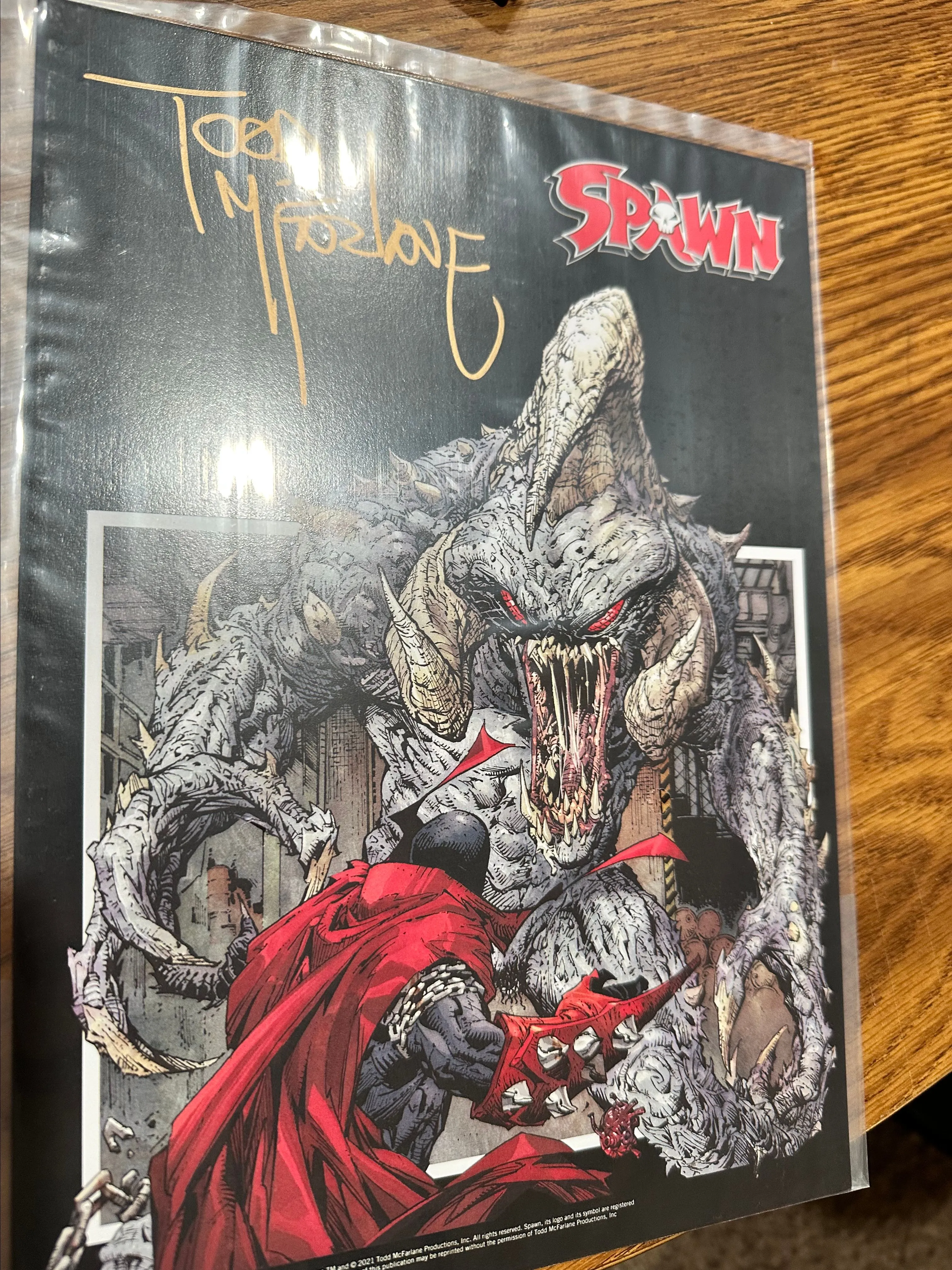 Product image for TODD MCFARLANE SIGNED THE VIOLATOR PRINT !!