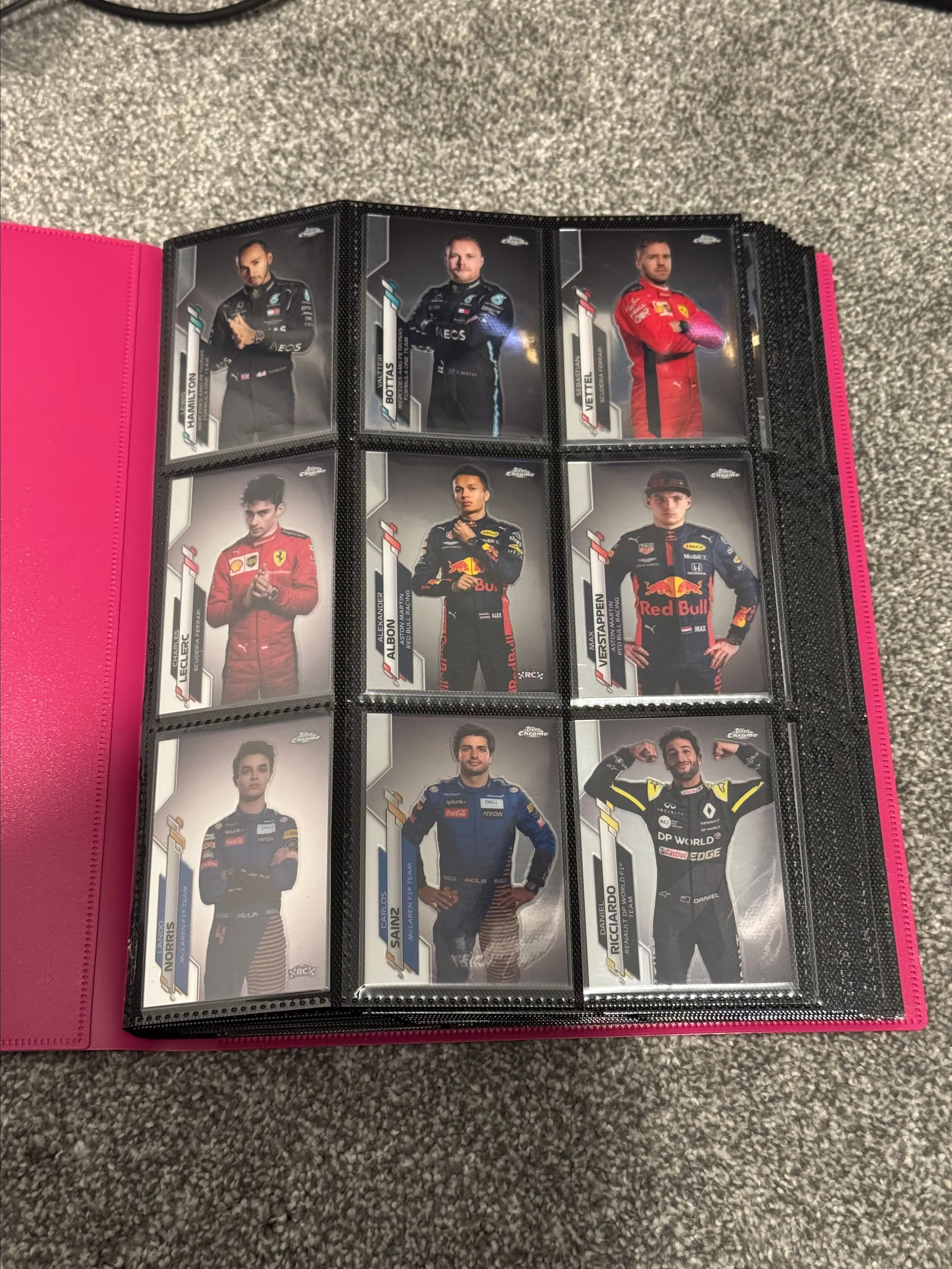 Product image for 2020 Topps Chrome Formula 1 Master Set. All cards 1-200 and inserts