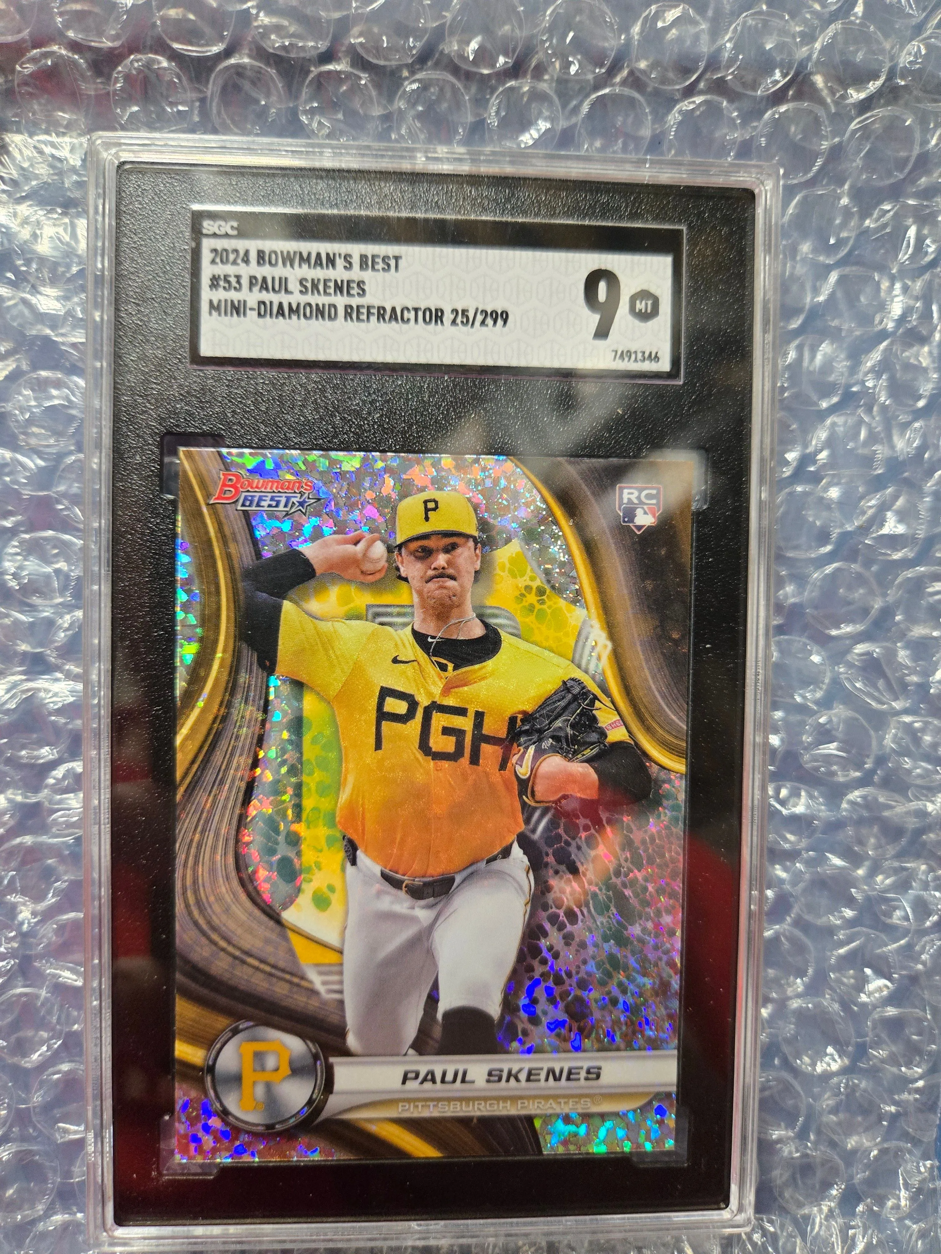 Product image for 2024 Paul Skenes Mini Diamond Refractor/299 SGC9