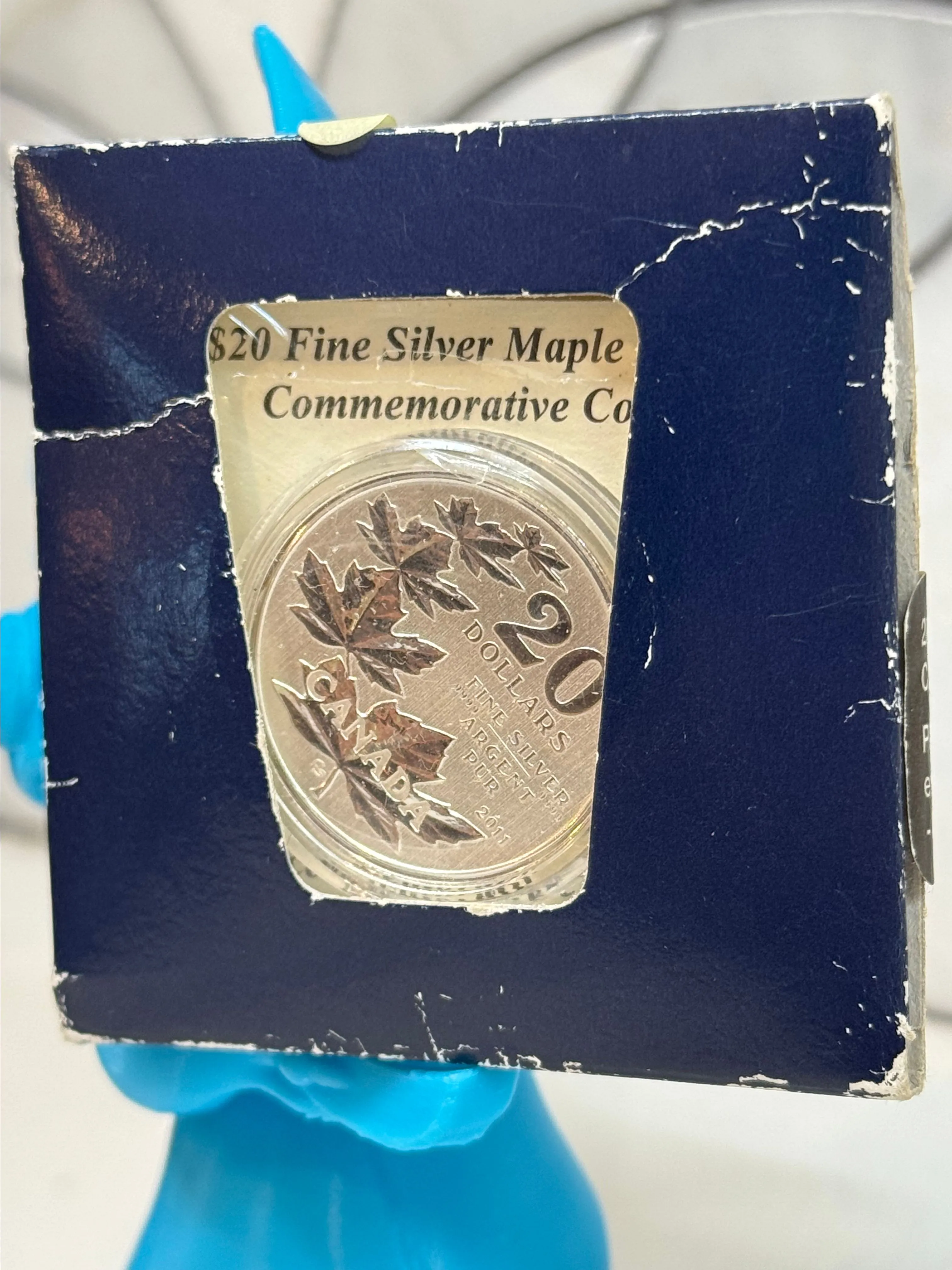 Product image for Reverse proof 2011 $20 for $20 Maple Leaf Commemorative - .999 Pure Silver Coin