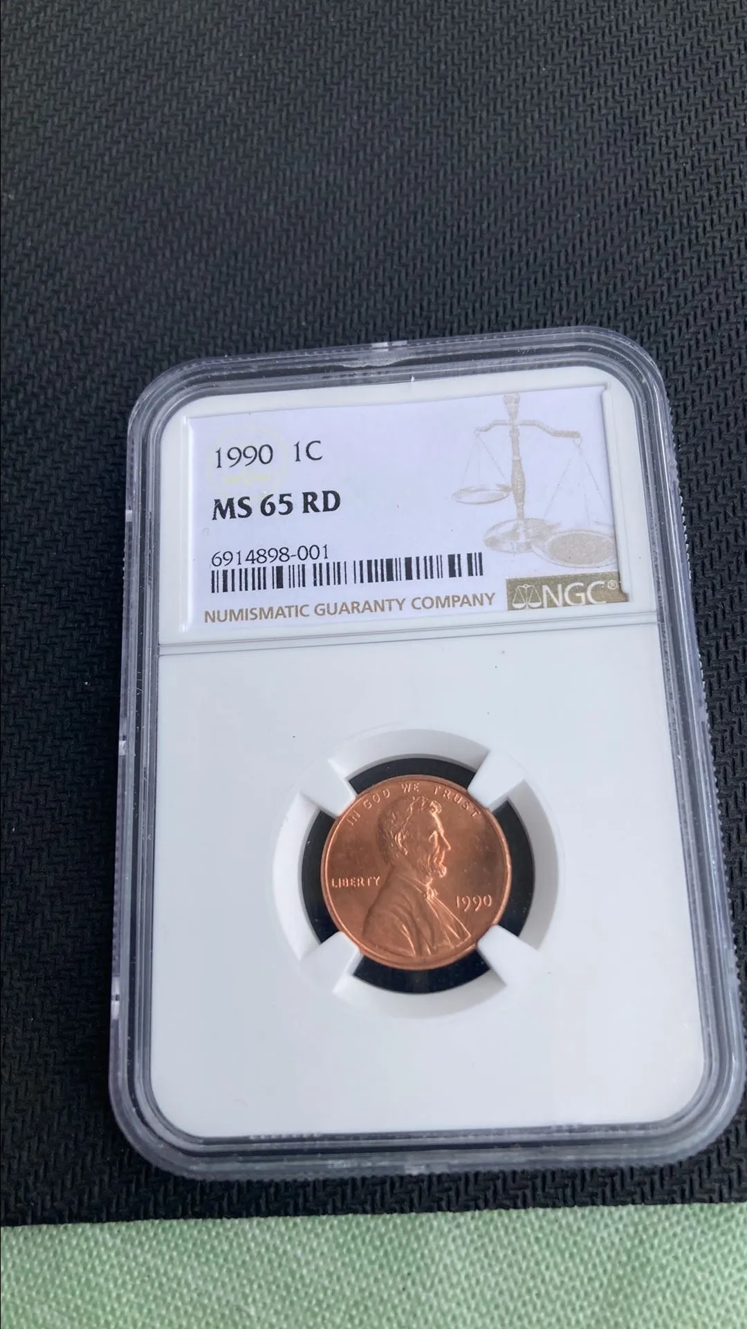 Product image for 1990 1 c 65 red graded