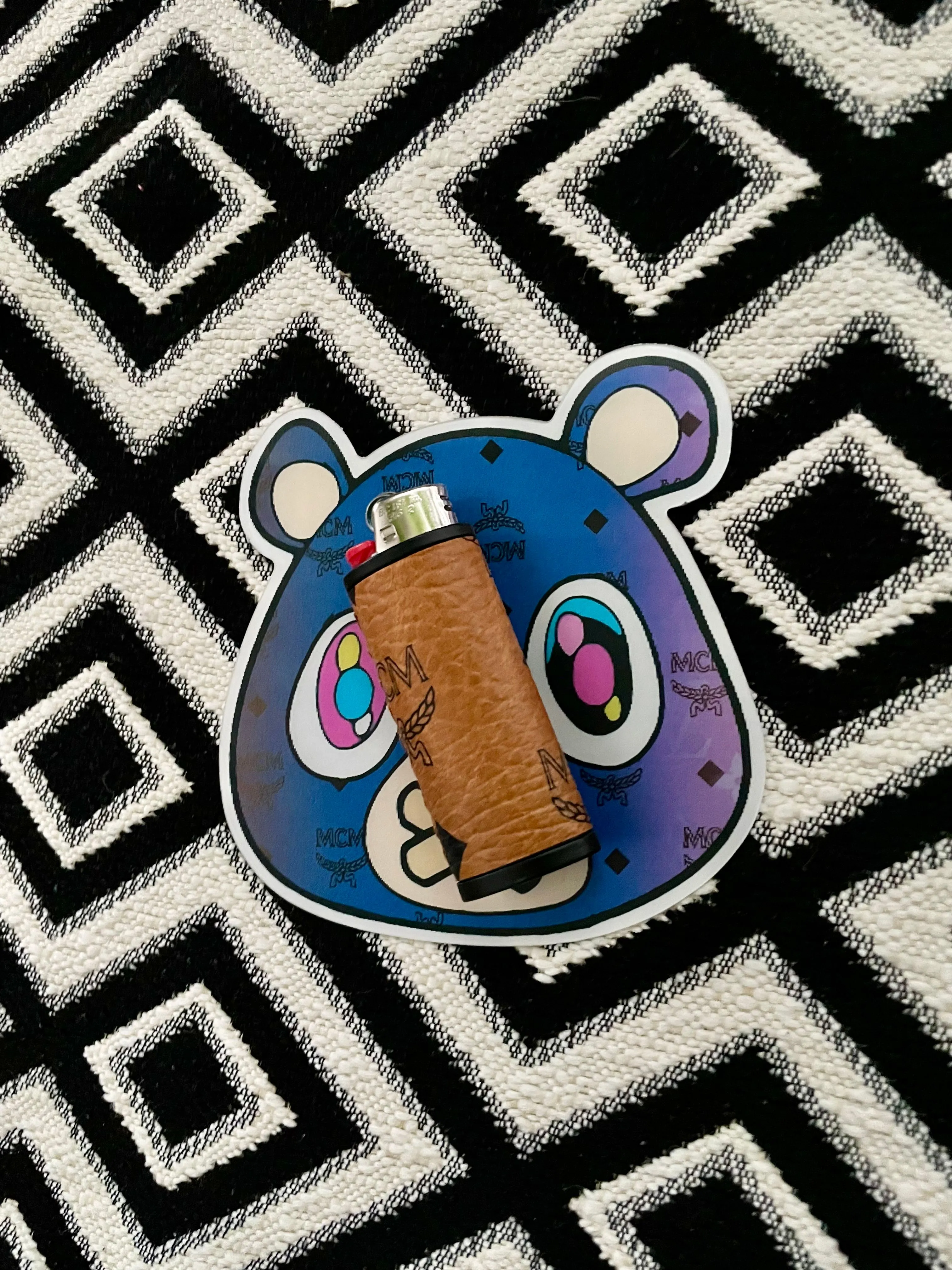 Product image for OWNYC Handmade Designer Lighter Case - Brown MCM Black Case