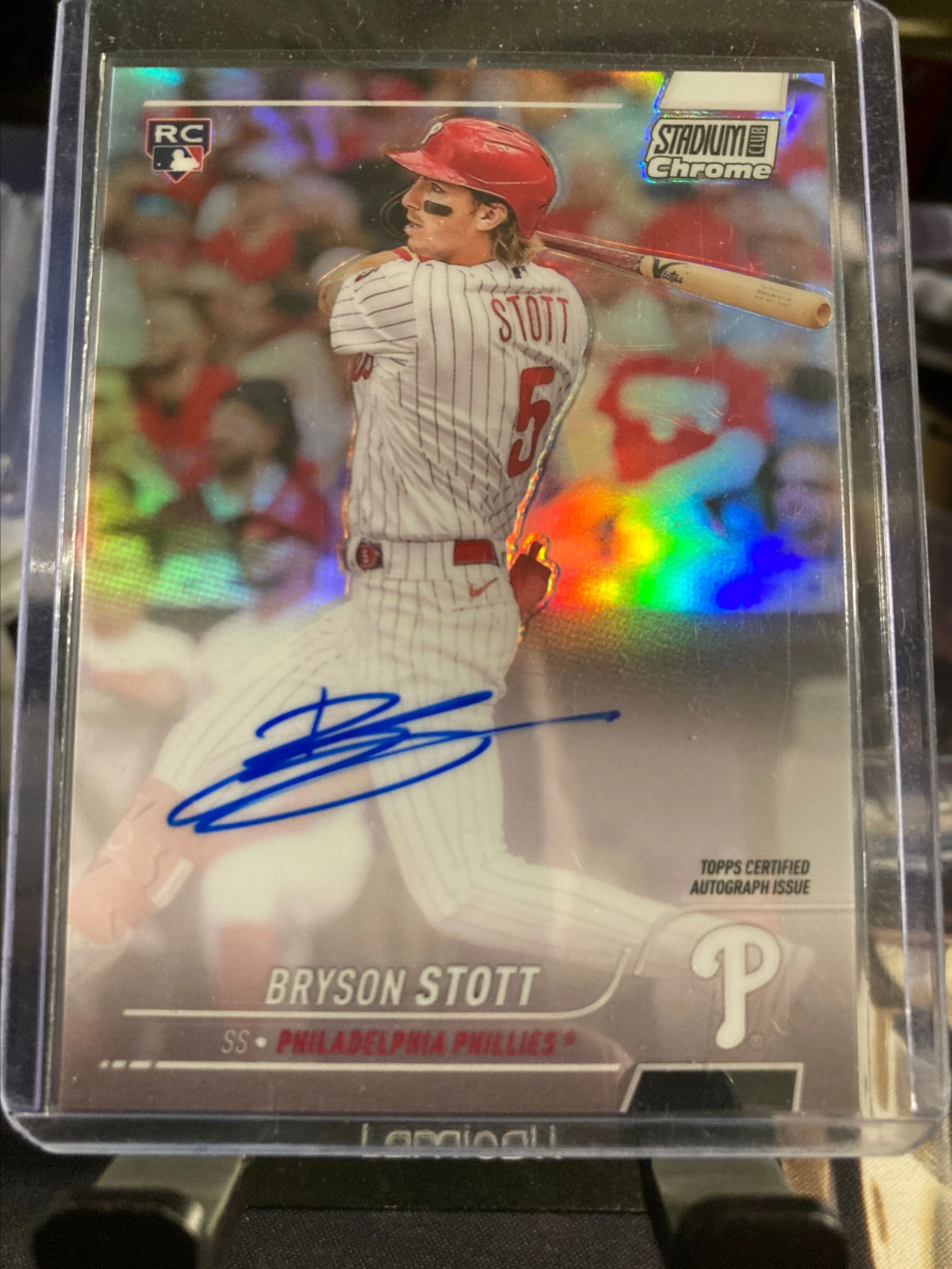 Product image for 2022 Topps Stadium Club Bryson Stott Rookie Refractor Auto