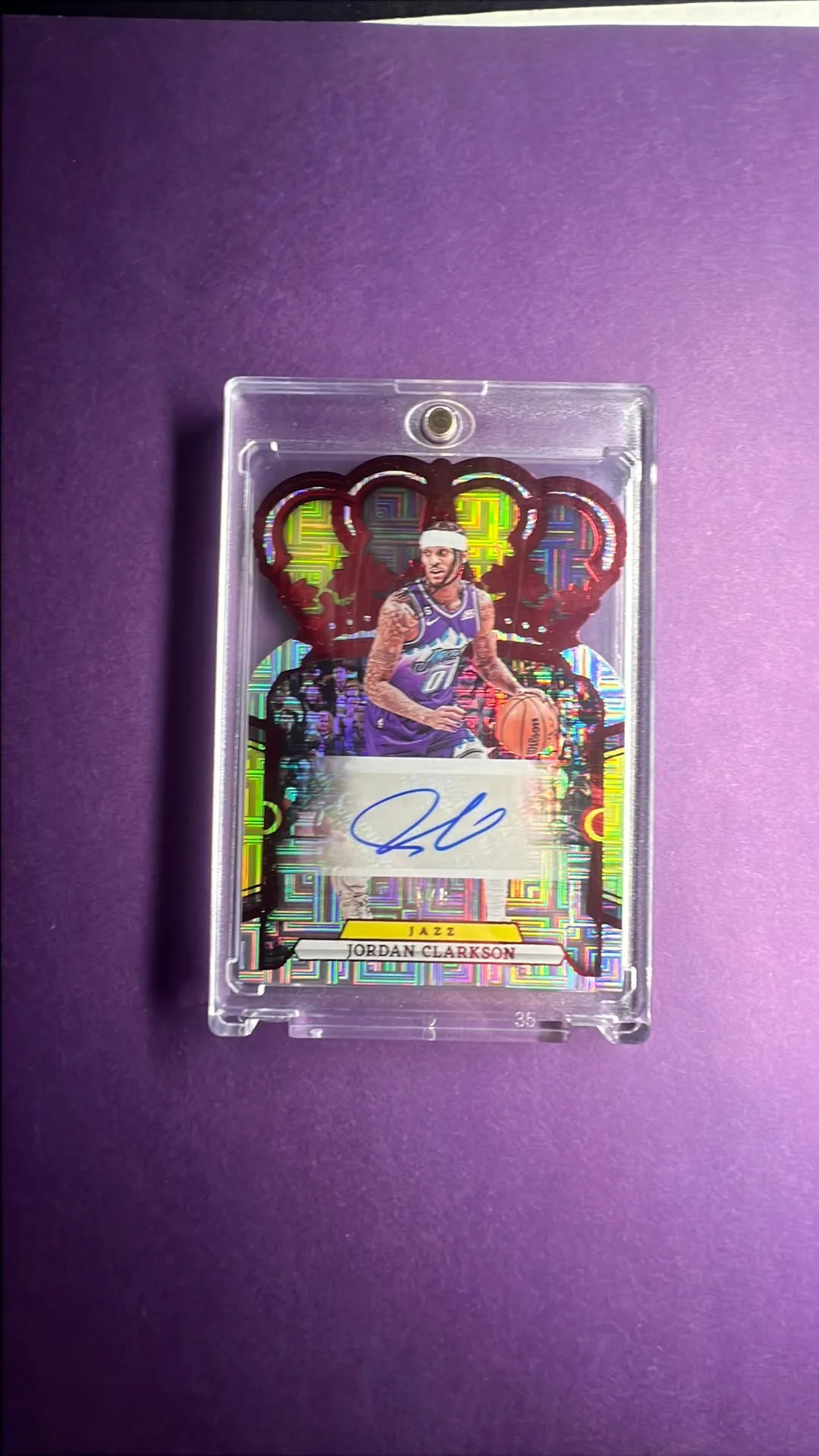 Product image for Crown Royale Gold Asia Jordan Clarkson Auto /8 | Jazz