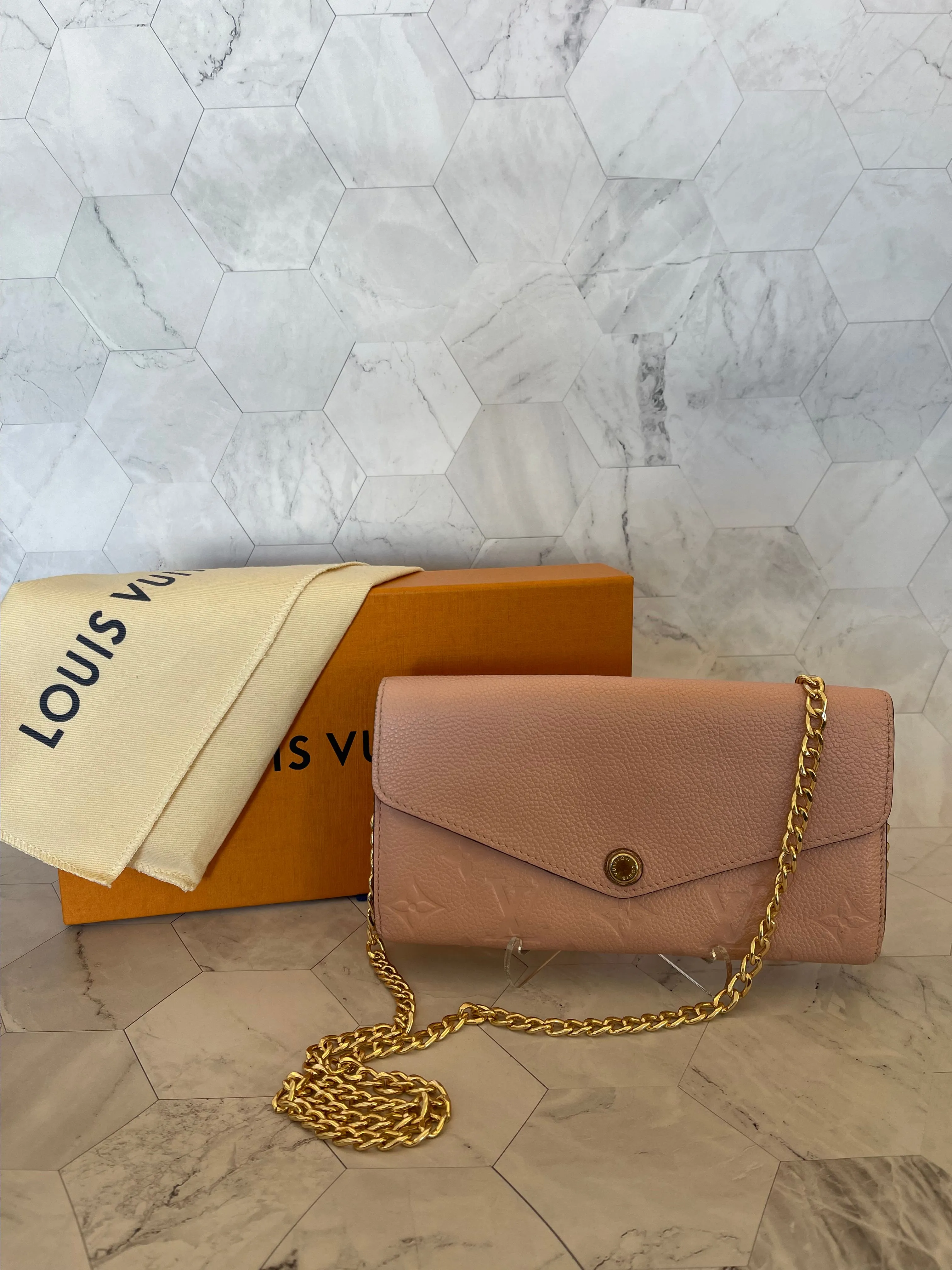 Product image for 🔥FULL INCLUSION  w/COA 🔥 Louis Vuitton Empreinte Sarah Wallet