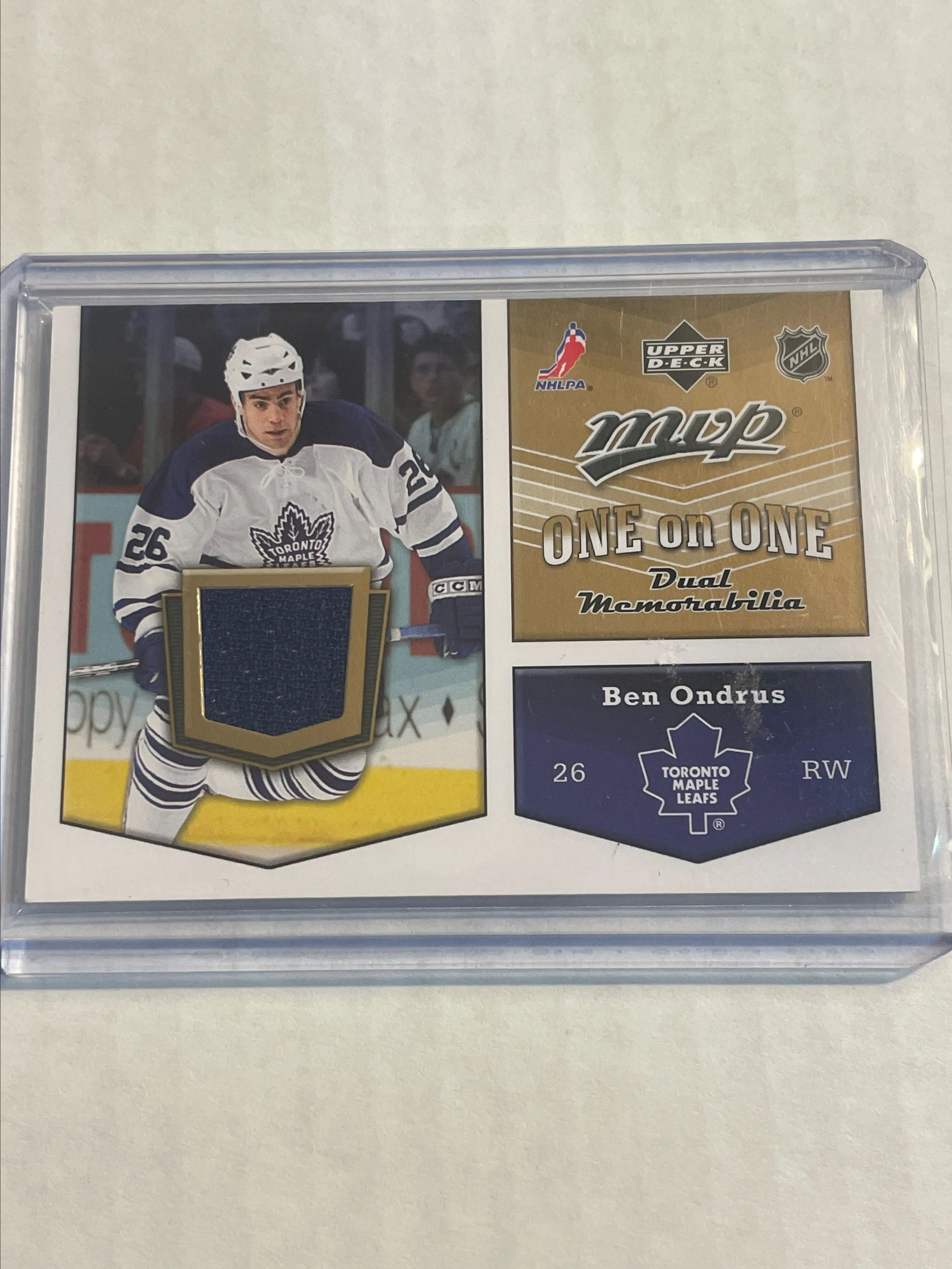 Product image for Jeff Hogan / Ben Ondrus - Boston Bruins / Toronto Maple Leafs - One on One Dual Mem.