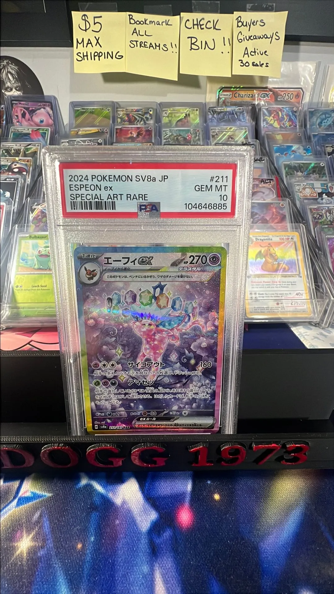 Product image for ESPEON GEM MINT 10 PSA 211/187 SAR