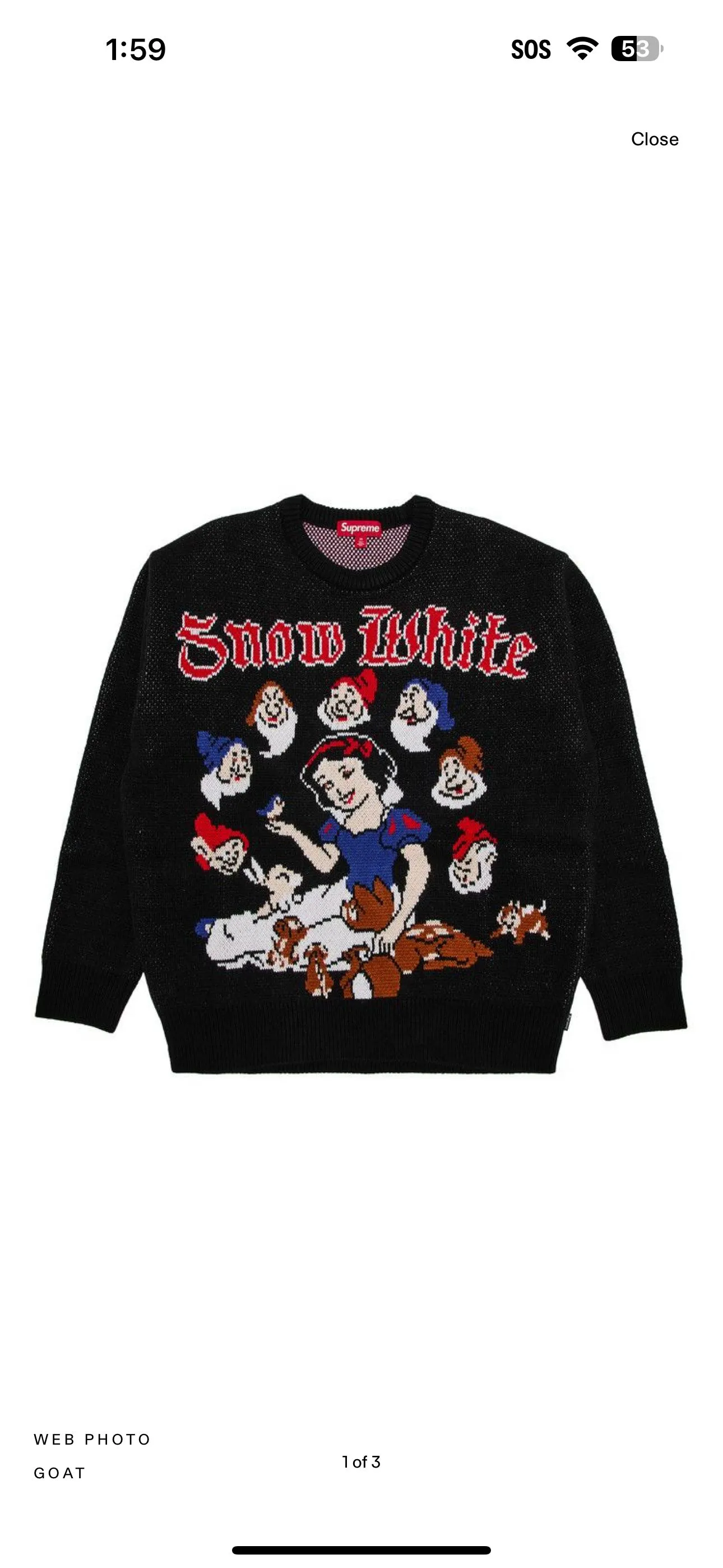 Product image for Supreme Snow White sweater