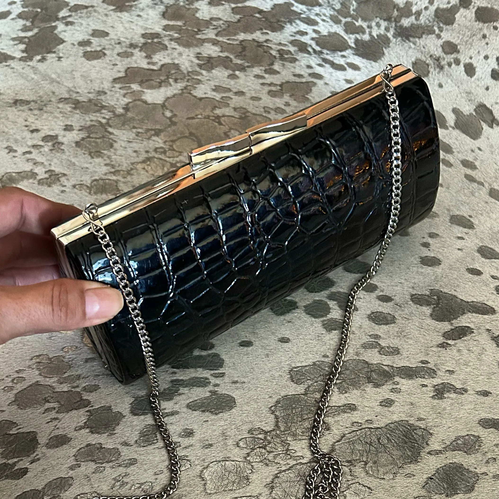 Product image for La regale black snakeskin