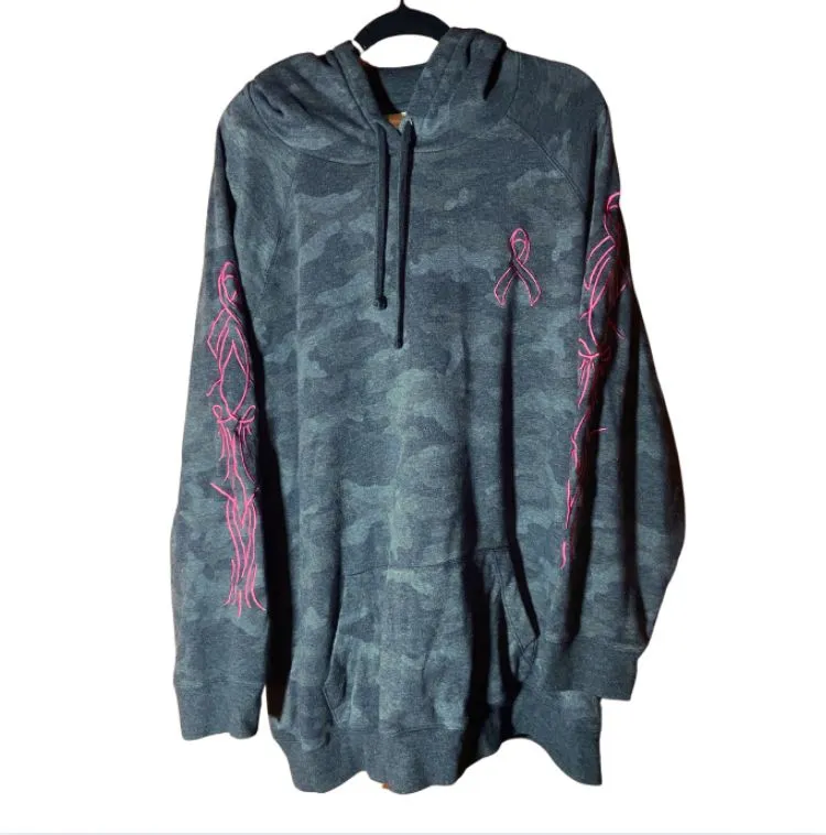 Product image for Torrid Plus Size Women’s Hoodie Breast Cancer Awareness Sweatshirt Camo Size 4X
