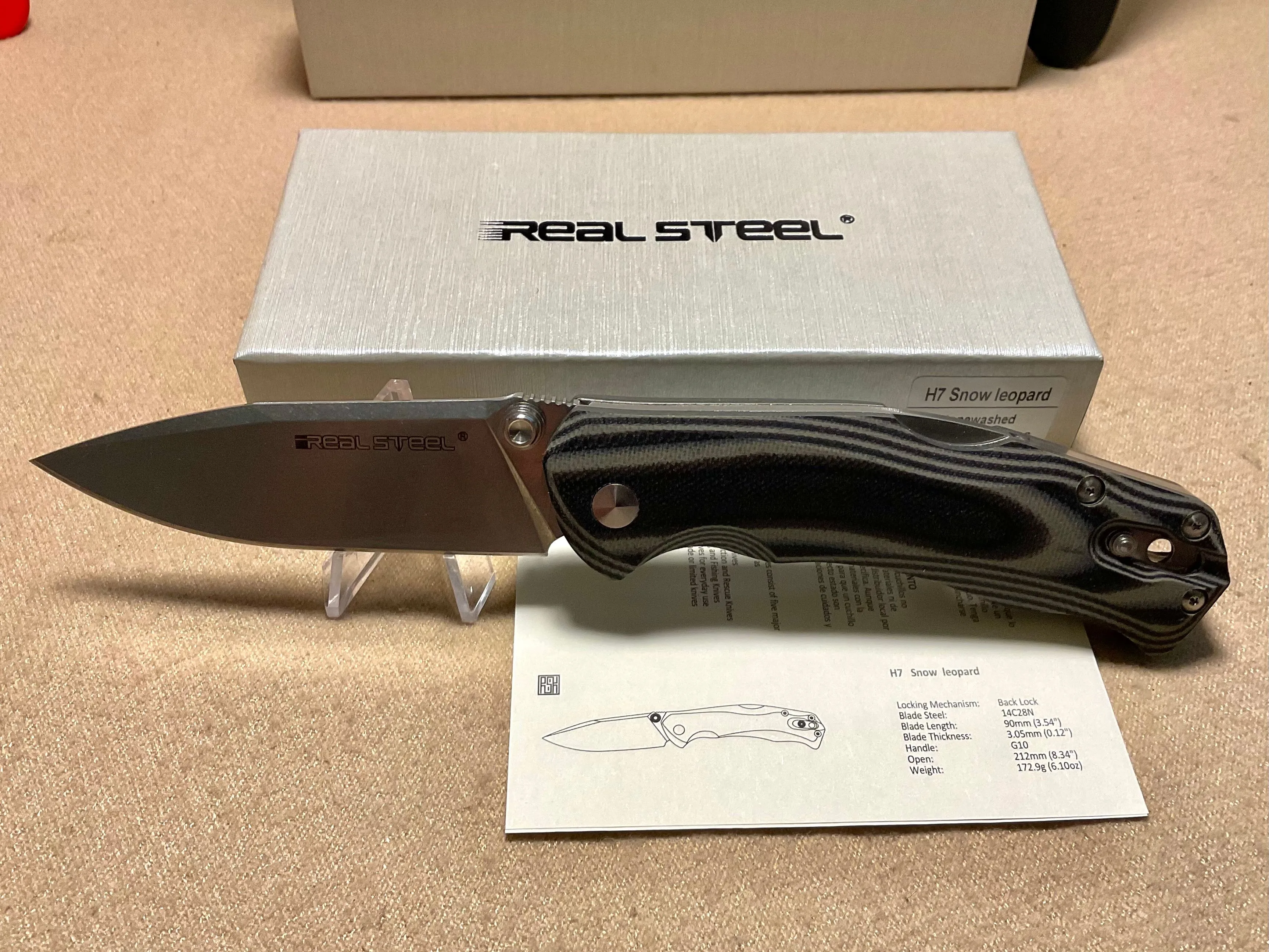 Product image for Real Steel Knives H7 Snow Leopard. 7796