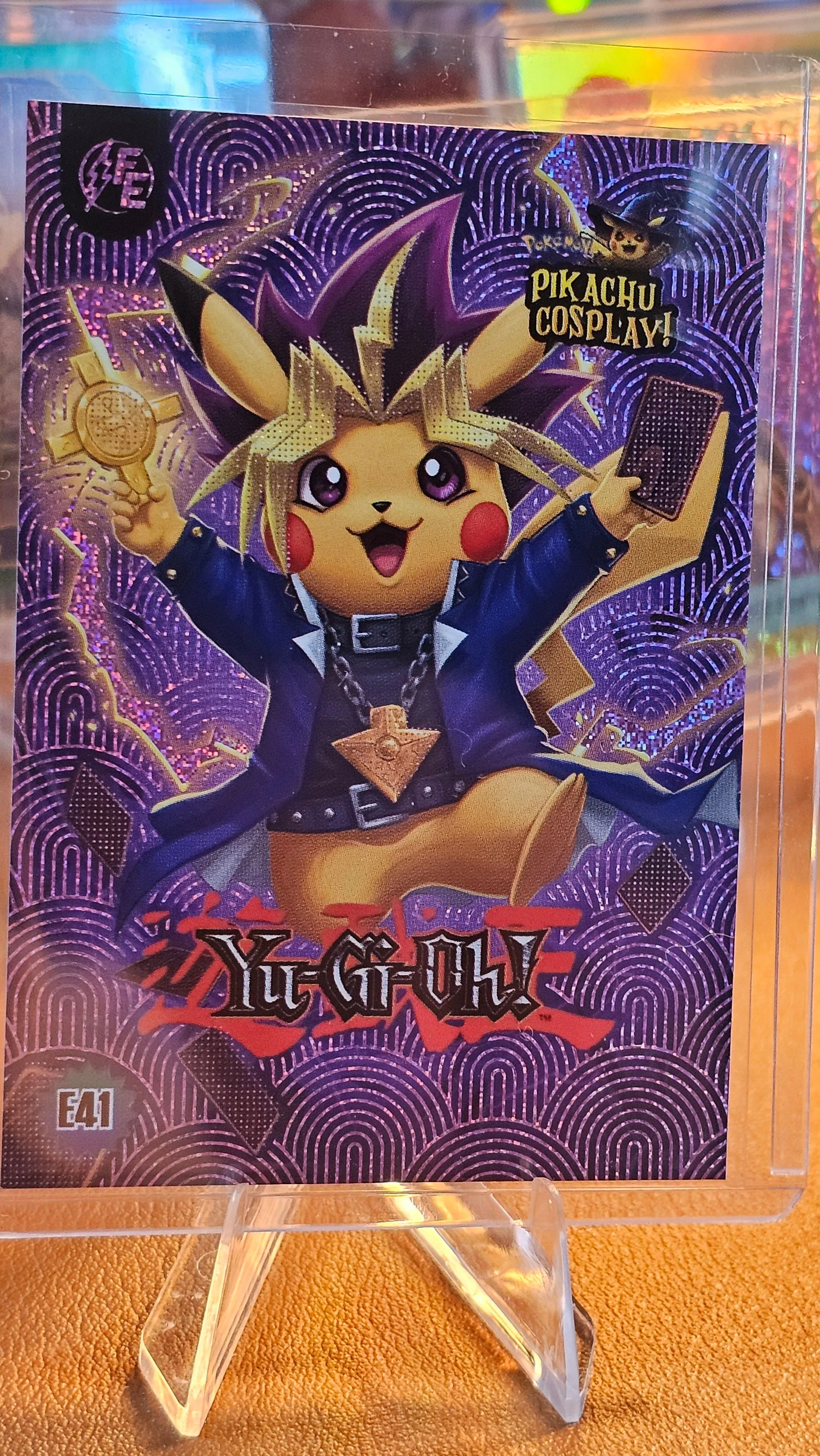 pikachu yugioh card your opponents Active Pokemon is now Paralyzed Traded pikachu for yugioh card